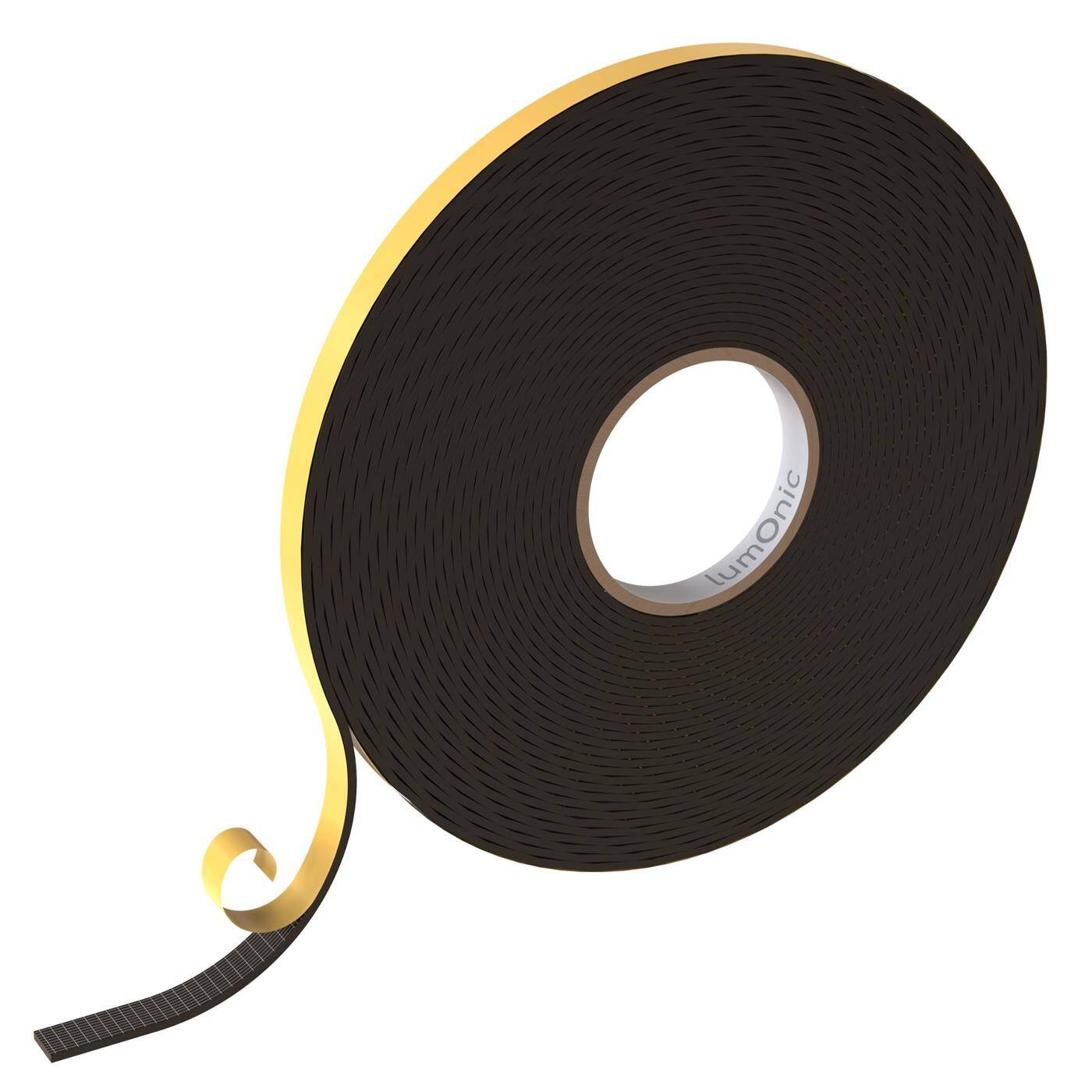 Lumonic 10 m Dichtungsband selbstklebend, Moosgummi, 10 mm x 2 mm - EVA-Schaum, Türdichtung, Fensterdichtung, Zugluft abdichten, Klappern dämpfen, Entkopplungsband, Schaumstoffband