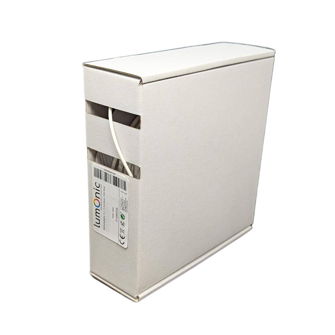 10m Schrumpfschlauch Box 3:1 1,5 -> 0,5mm Weiß