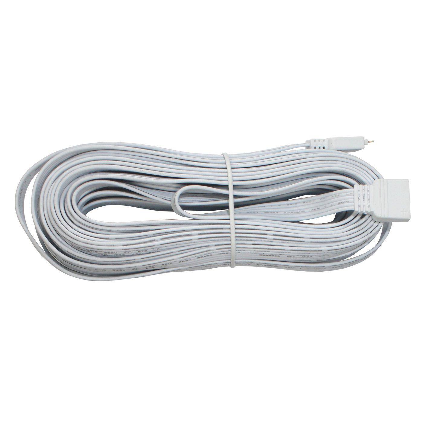 Lumonic 10m RGBW CCT LED Verlängerungskabel weiss Steckverbinder 6 Pin Buchse & Stecker - RGB-Kabel Abmessungen 18x6mm - Für Stromversorgung oder Verlängerung