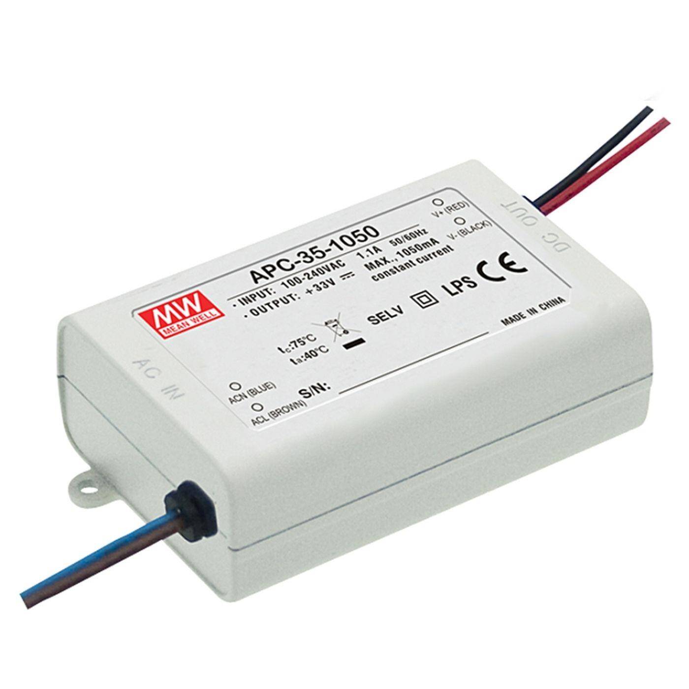 MEAN WELL APC-35-1050 35W 1050mA 11...33VDC Konstantstrom LED Netzteil