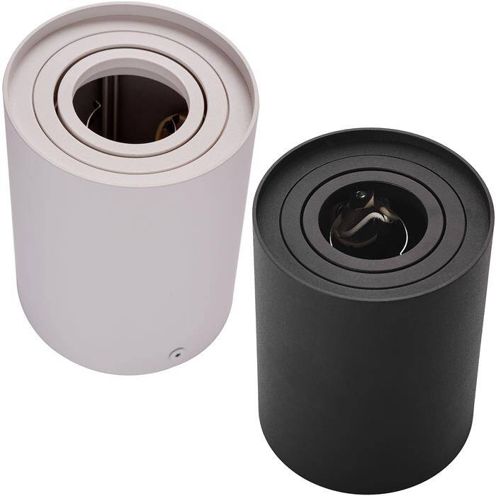 LED Aufbaurahmen Rund 94x125mm Weiß Aluminium Schwenkbar Spot GU10 MR16 LED Aufbaurahmen Rund 94x125mm Weiß Aluminium Schwenkbar Spot GU10 MR16