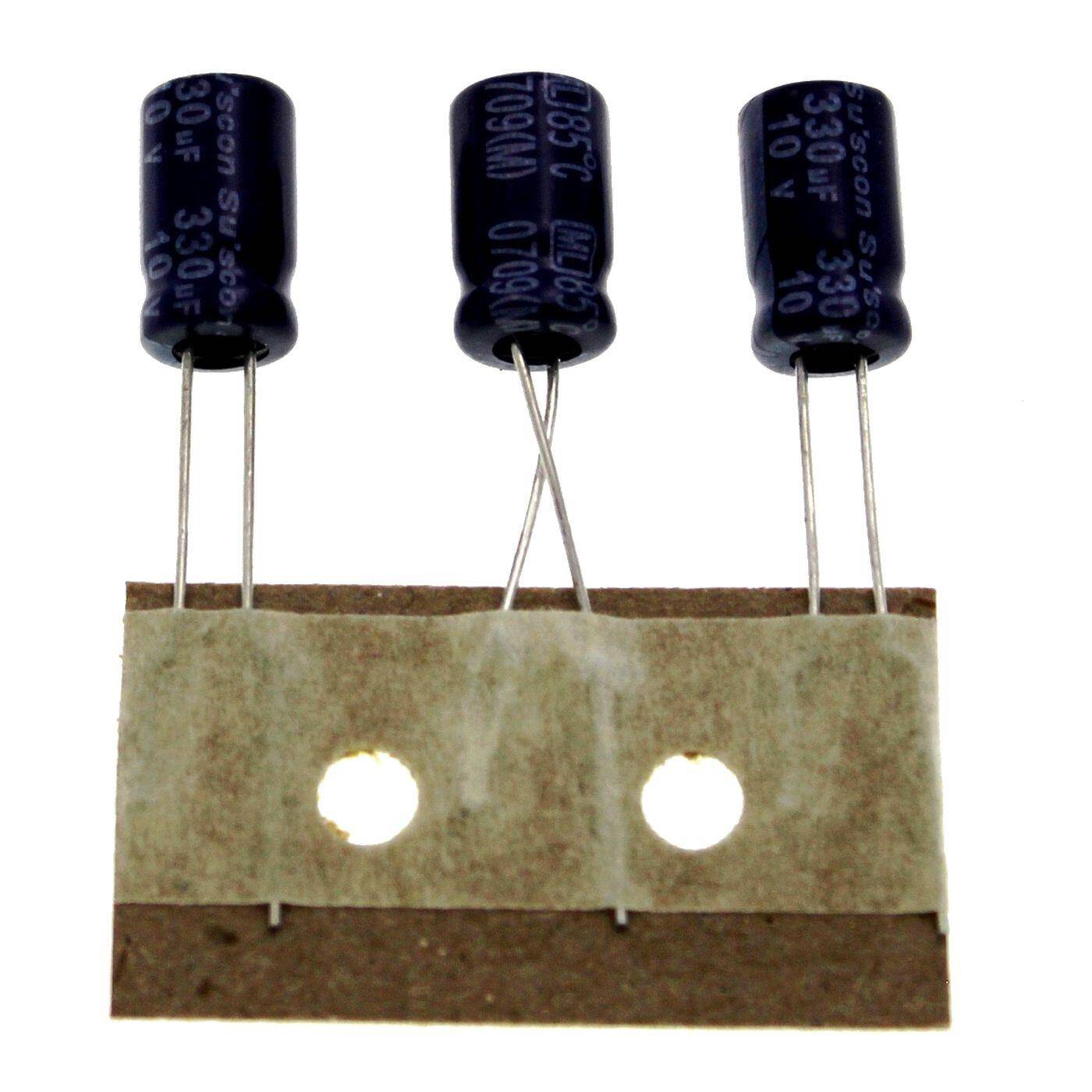 Elko Kondensator Radial 330µF 10V | Elektrolytkondensator bis zu einer Temperatur von 85°C | 6,3x11mm | 330uF ML010M331E11TXXXP25R Suscon