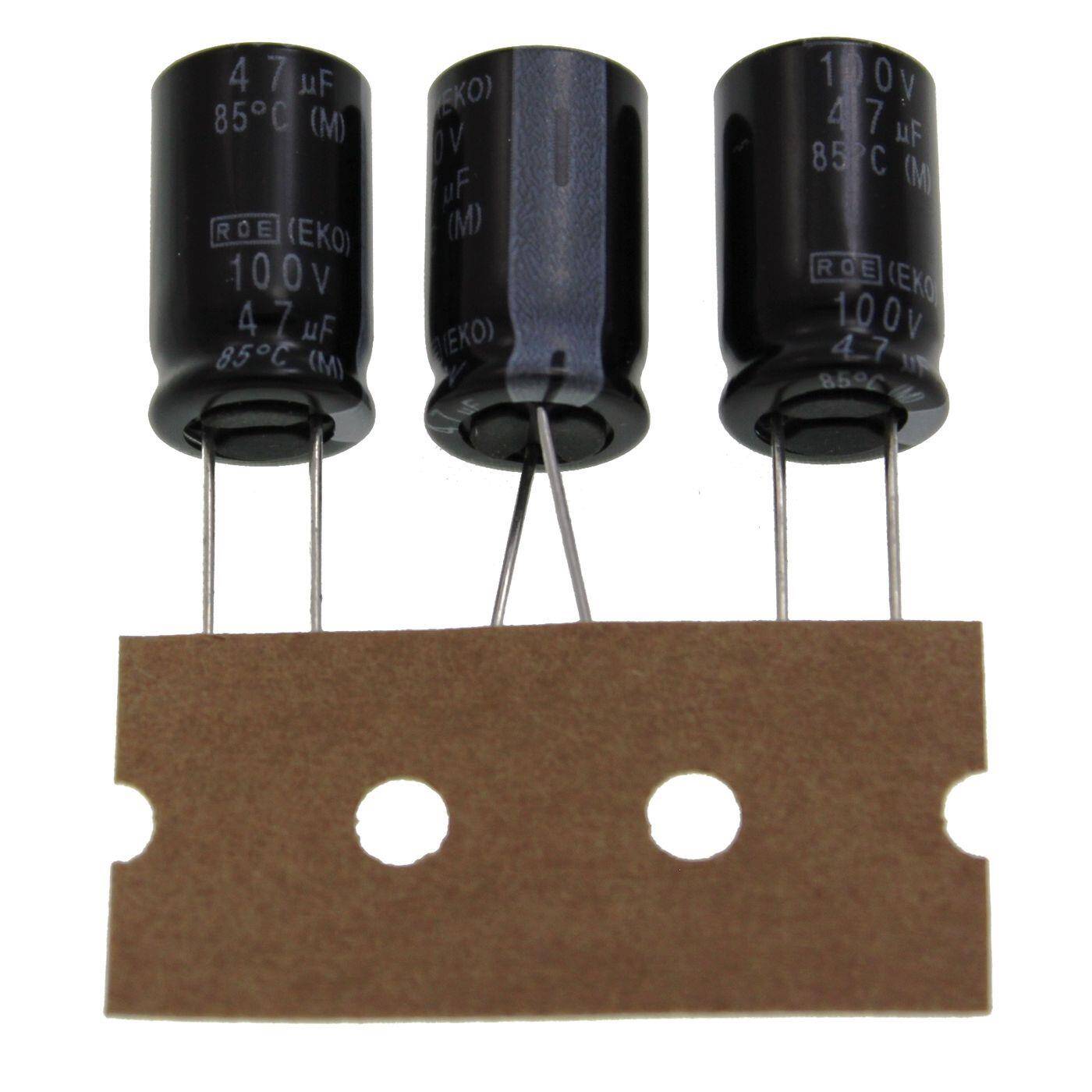 Elko Kondensator Radial 47µF 100V | Elektrolytkondensator bis zu einer Temperatur von 85°C | 10x16mm | 47uF EKO00DD247LG0F Vishay
