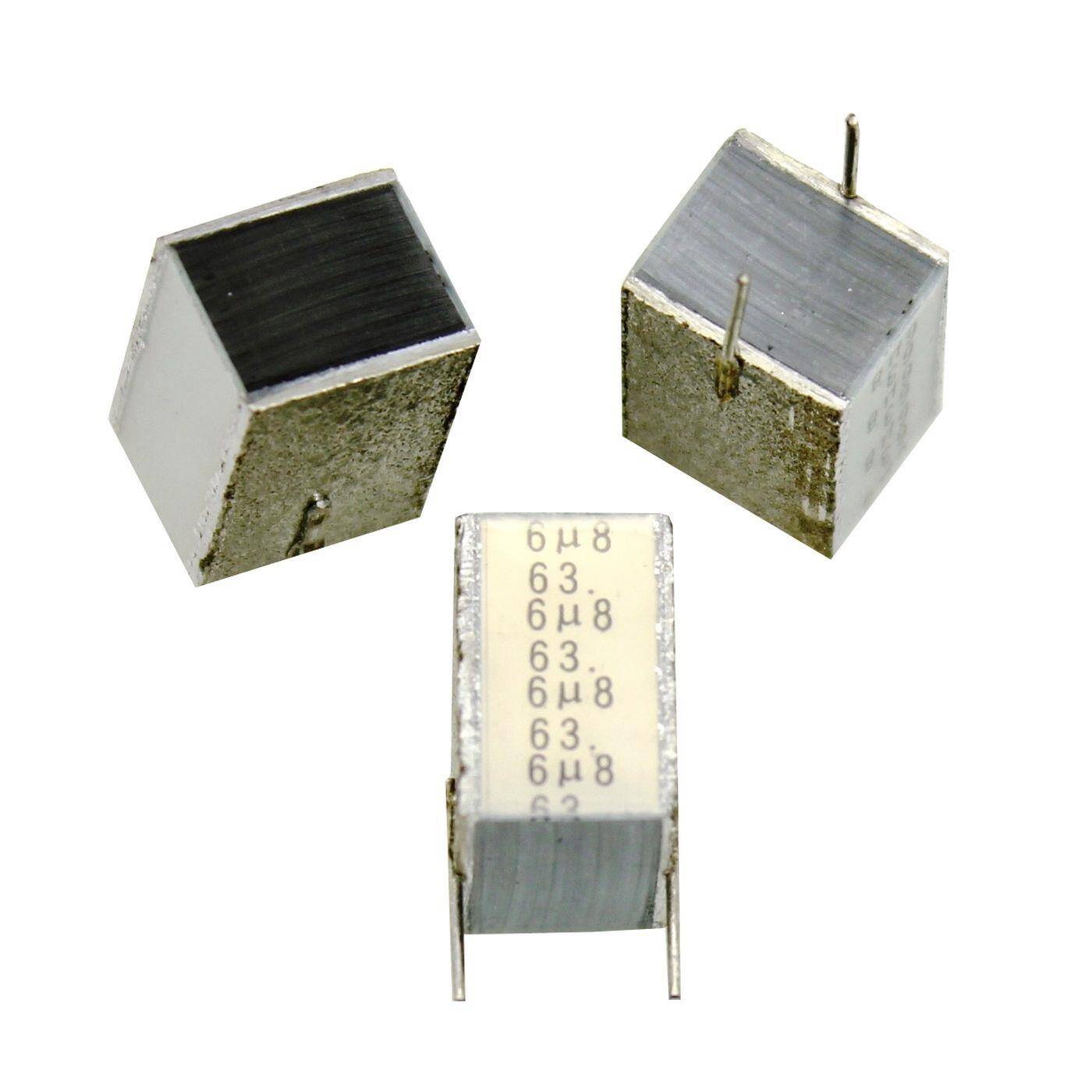 Epcos MKT Foil Capacitor | 6,8µF 63V DC I 2-Pin Connection I 2-Pin I 6,8uF, 6800nF I Capacitor for crossover networks of loudspeakers or for interference suppression of electrical devices