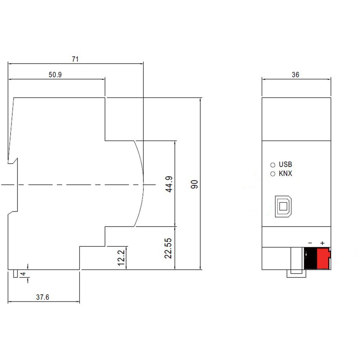 KNX Schnittstelle Interface MEAN WELL KSI-01U USB für Bus Diagnose