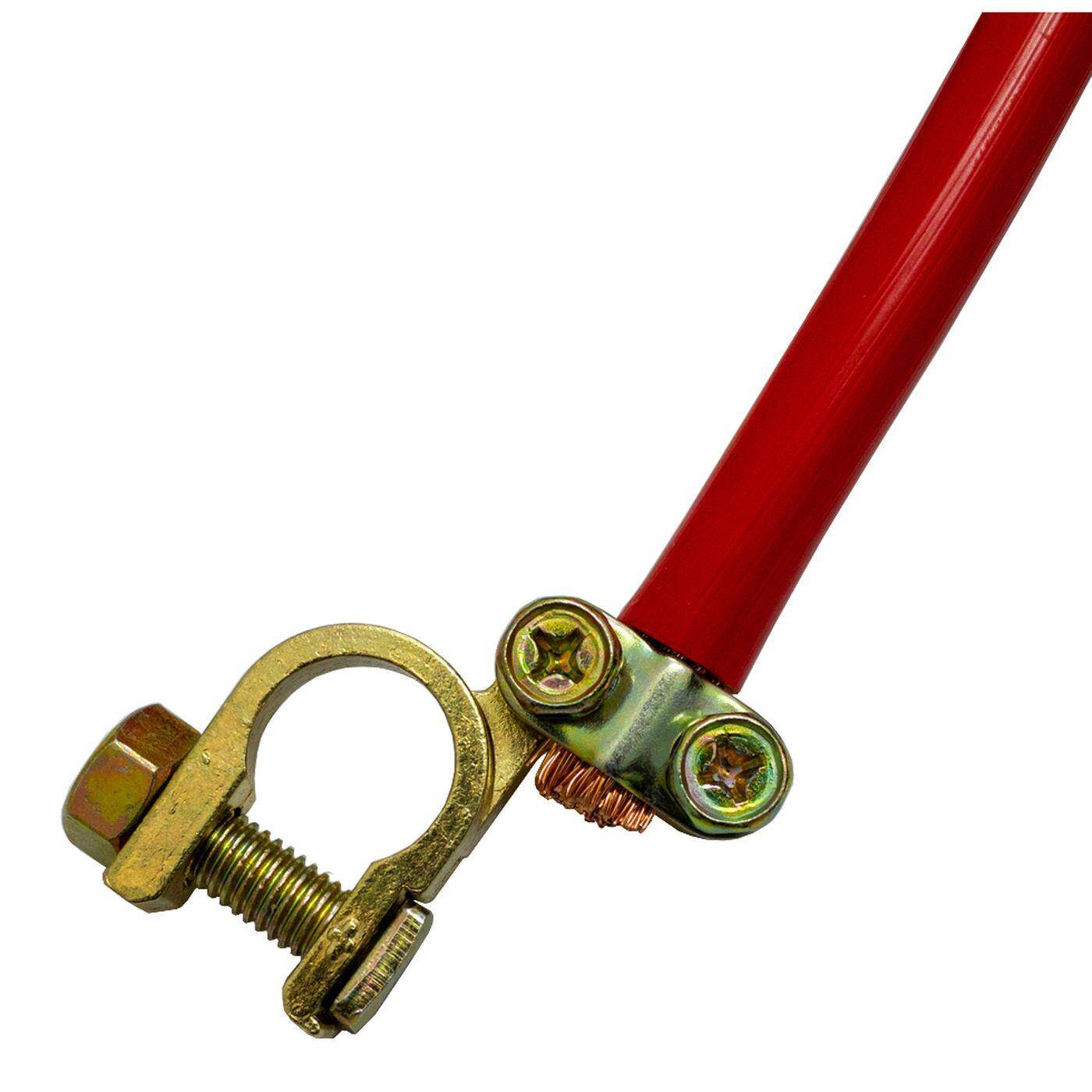 0,5m Battery cable Plus cable 50mm² Red CAR Power cable Tubular cable lug M8 + Pole terminal 50cm