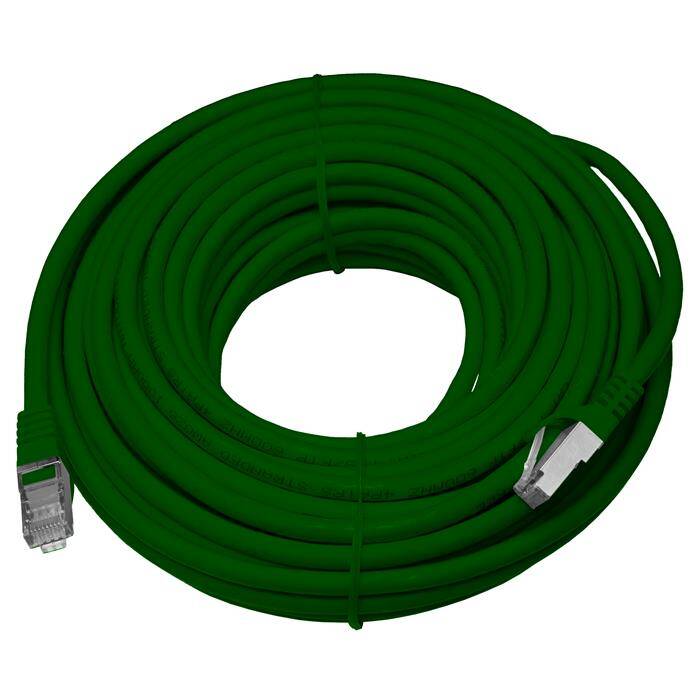 20m RJ-45 Netzwerkkabel Patchkabel CAT7 Grün S/FTP Ethernet DSL LAN CAT.7