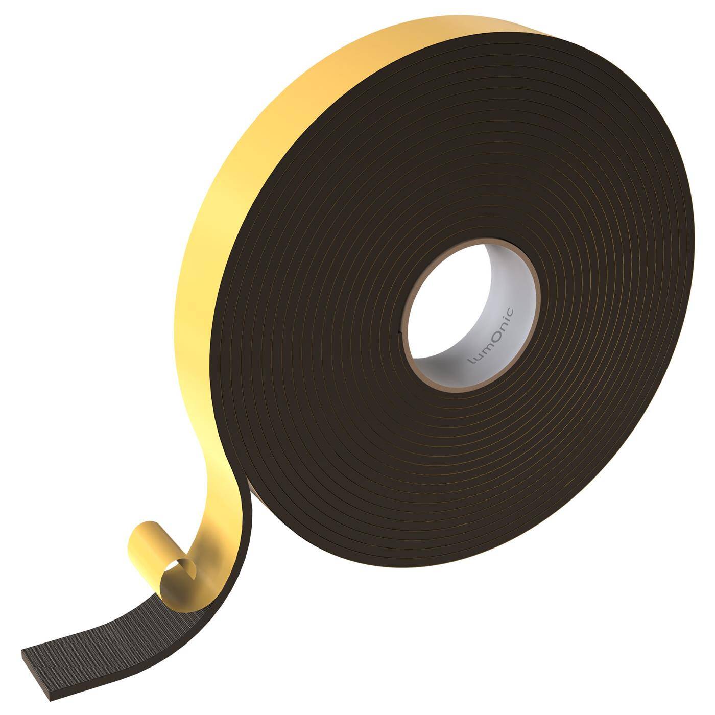 Lumonic 10m EPDM Dichtungsband Selbstklebend 40mm x 5mm | Moosgummi Dichtband für Fenster + Türen | Fensterdichtung, Türdichtung, Gummidichtung zum Kälteschutz