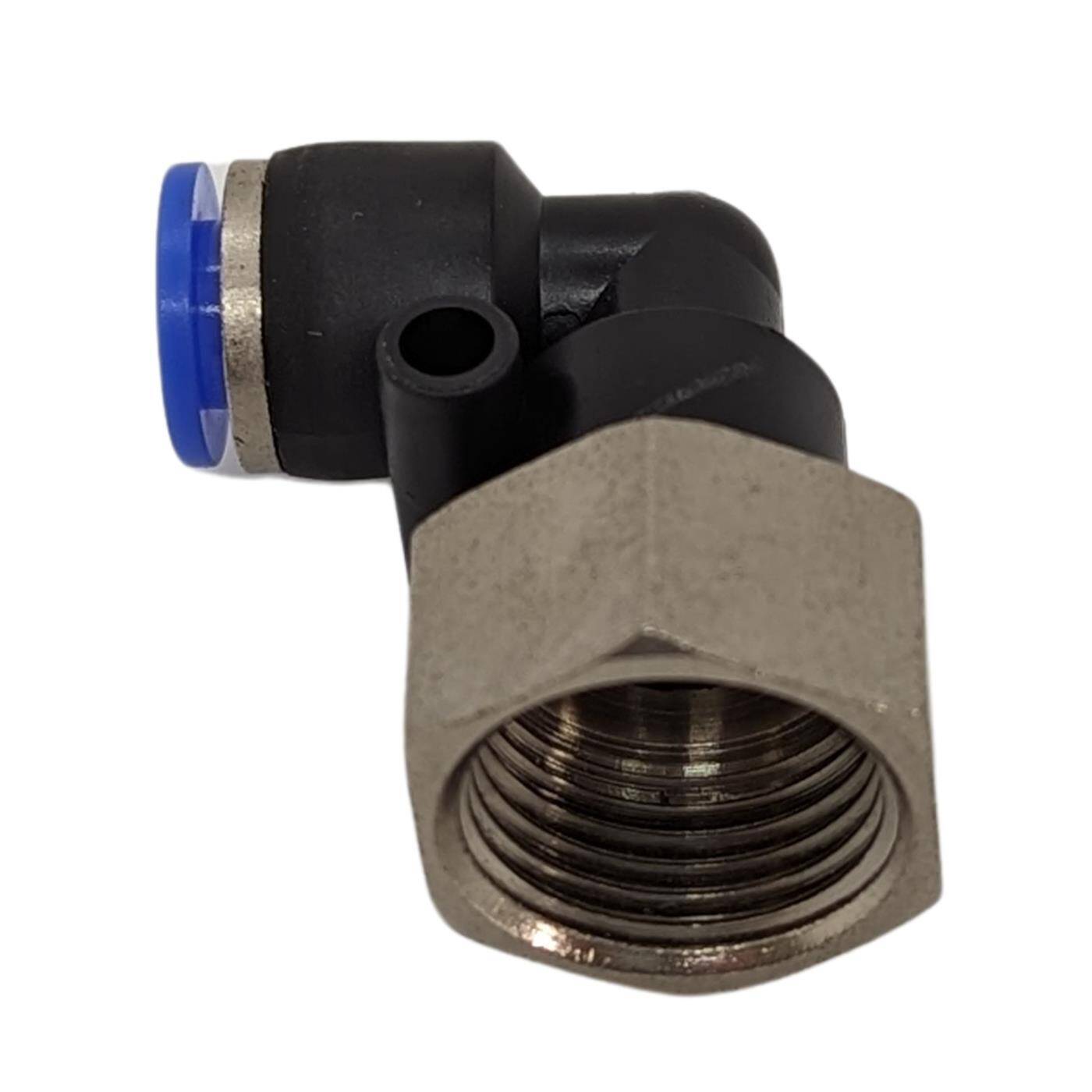 PU hose 90° plug connector fitting with female thread 6mm*3/8inch Angle connector L-connector Pneumatic plug connector Fitting Compressed air