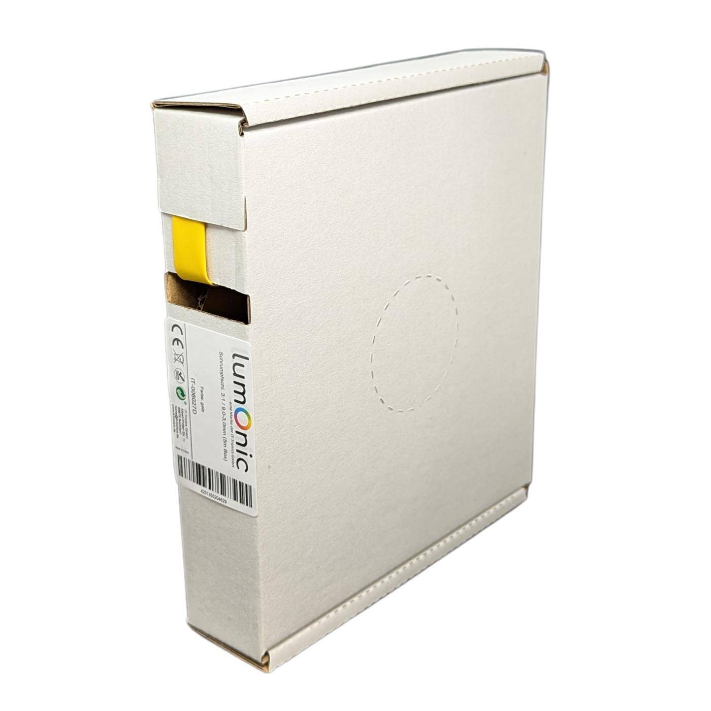 5m Heat shrink tubing Box 3:1 9 -> 3mm Yellow