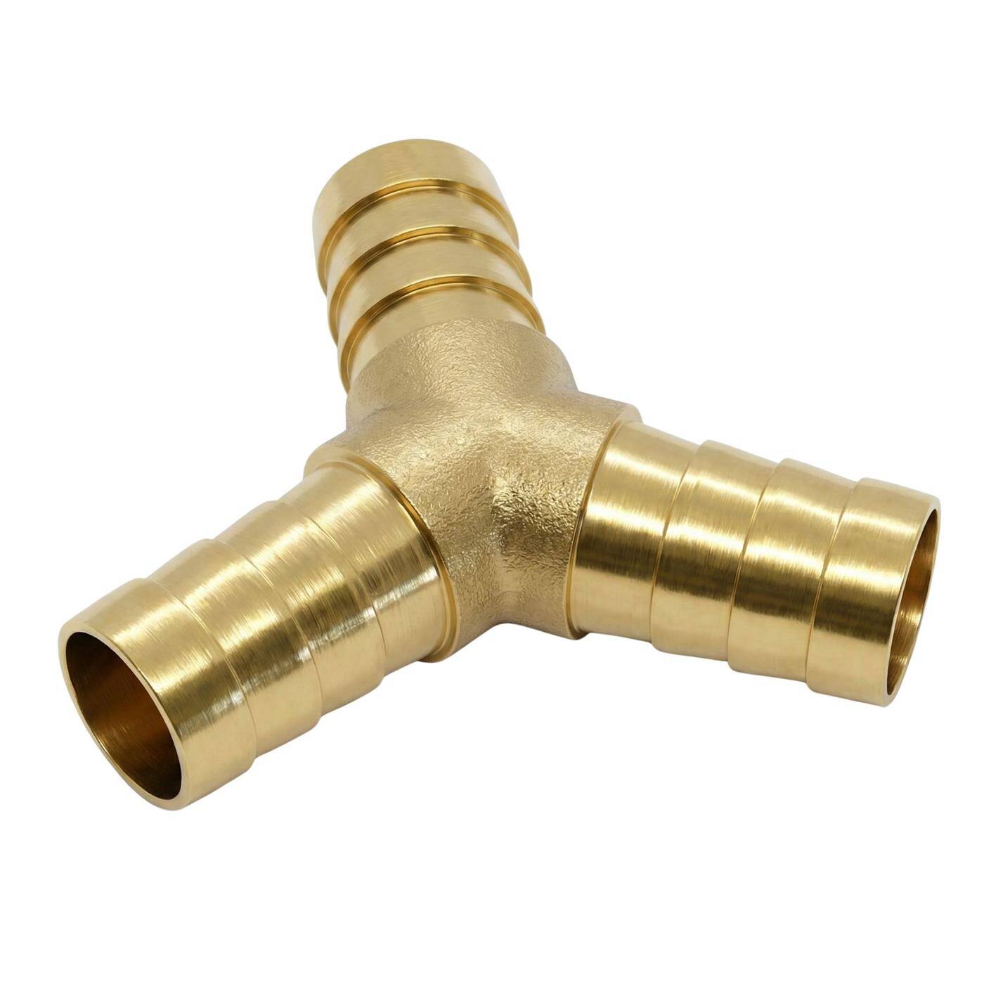 Lumonic I Y-hose connector I for 13mm (1/2") hose I made of brass I Y-connector I Y-piece I with spike profile I Compressed air I for workshops, businesses and DIY enthusiasts
