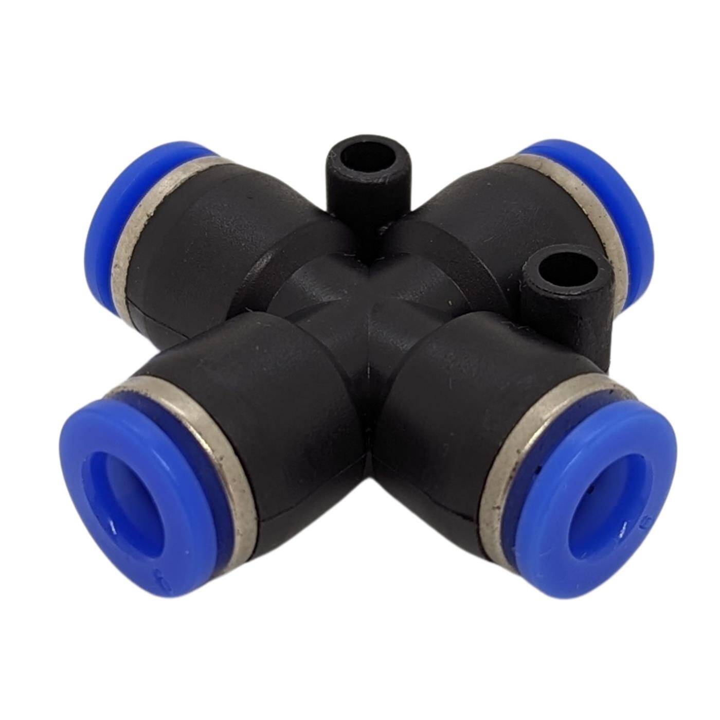 PU hose X-connector 6mm X-piece Push-in Pneumatic plug connector Cross connector Compressed air