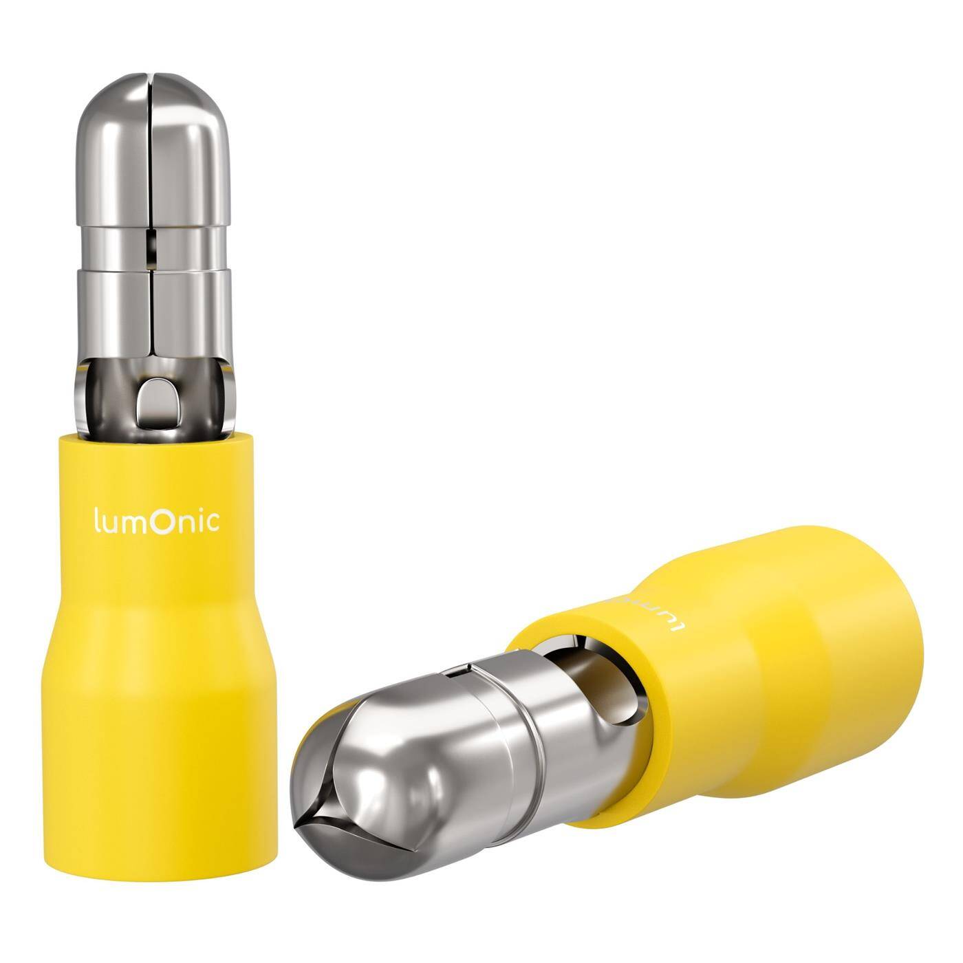 Lumonic 25x Rundstecker 4,0-6,0mm² | , 5mm | Rundstecker für Rundsteckhülsen 5mm | Kabelverbinder, Kabelschuhe isoliert | KFZ, Motorrad, Elektrik