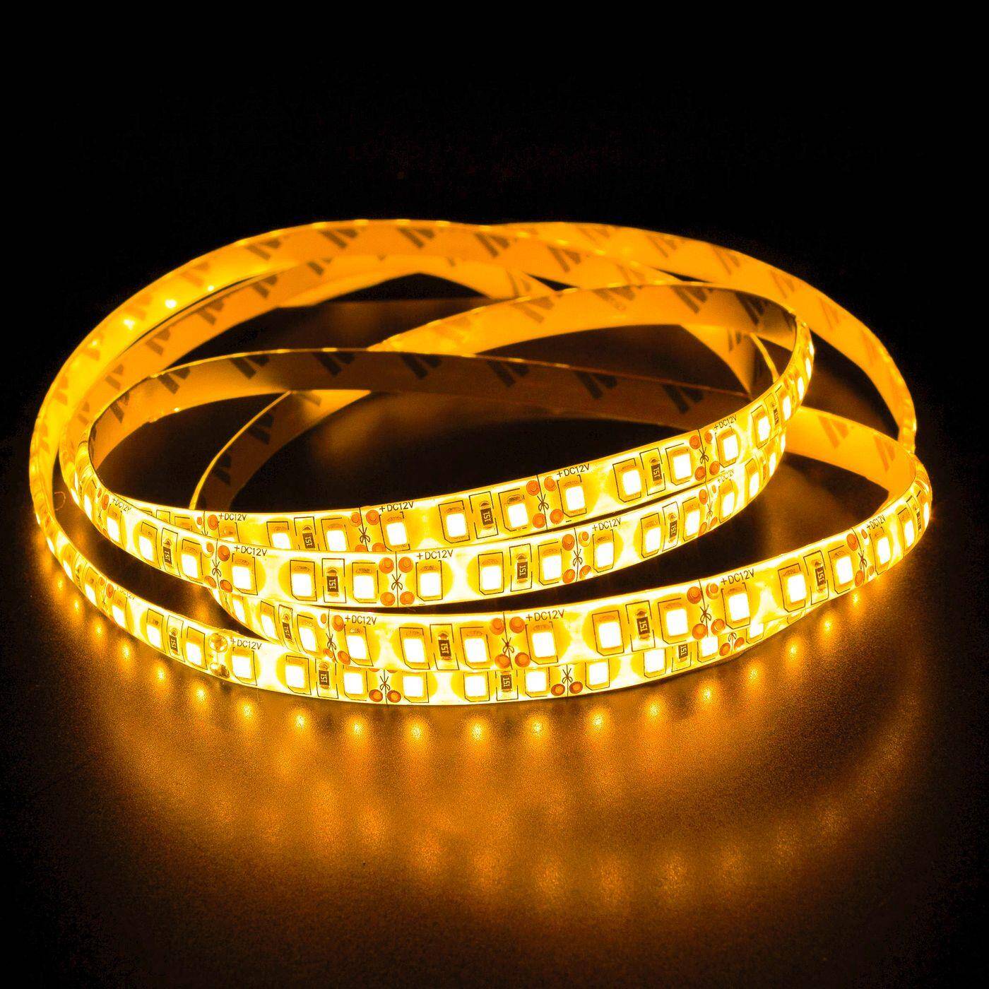 Lumonic LED Strip 5m Gelb LED Leiste 24V IP65 600LEDs 120 LED/m SMD2835 I LED Streifen I LED Stripe 500cm, LED Band, LED Lichtband