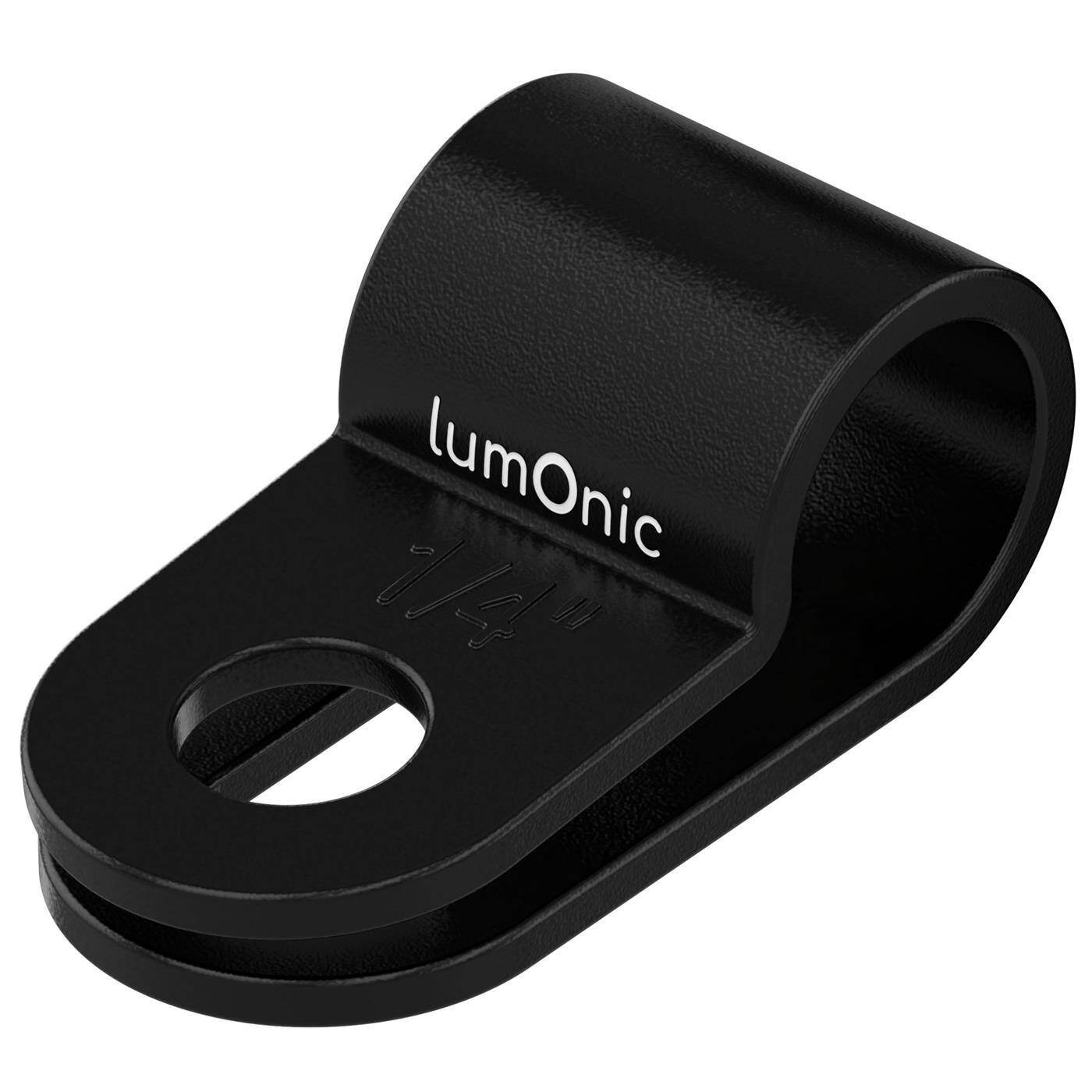 Lumonic Kabelclip Set 100x P-Clip I Perfekt geeignet für Kabel mit 6mm Durchmesser 1/4" I Auch als: Kabelschelle, Kabelhalter und Chassisklemmen einsetzbar