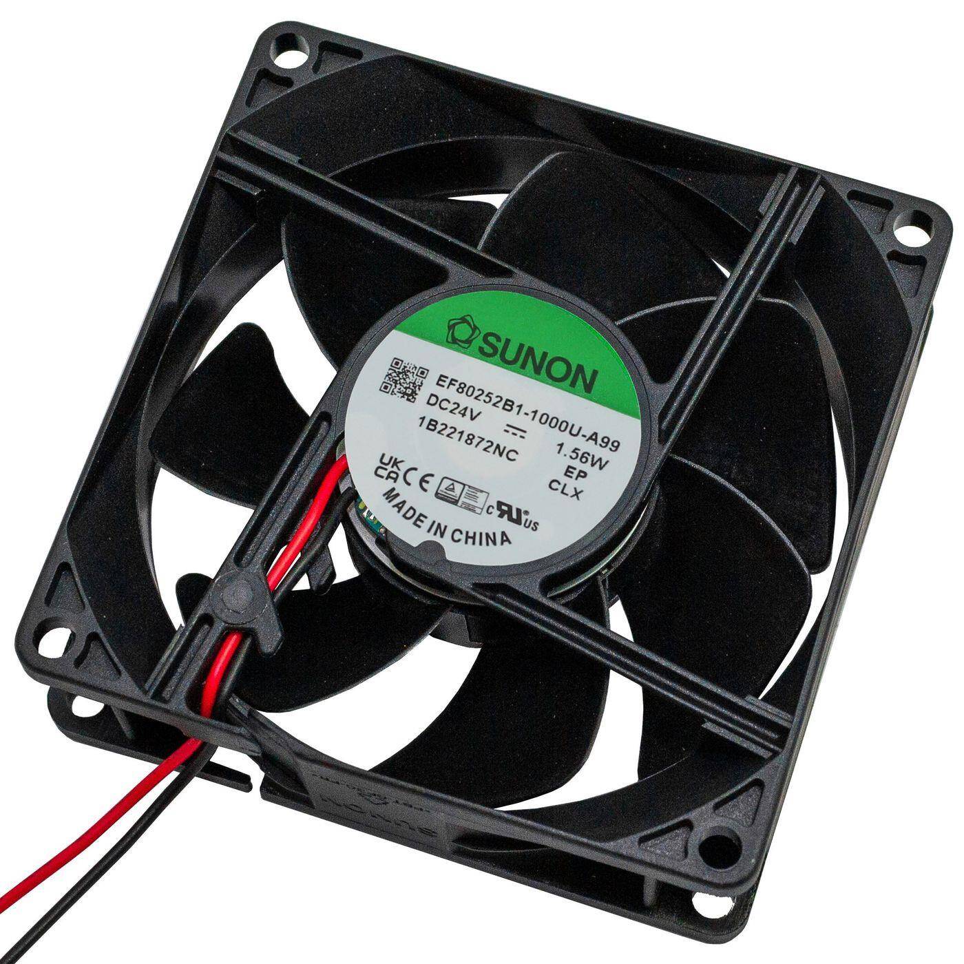 Fan 24V DC 1,8W 80x80x25mm 69,7m³/h 3200U/Min 69,7m³/h Sunon EF80252B11000UA99