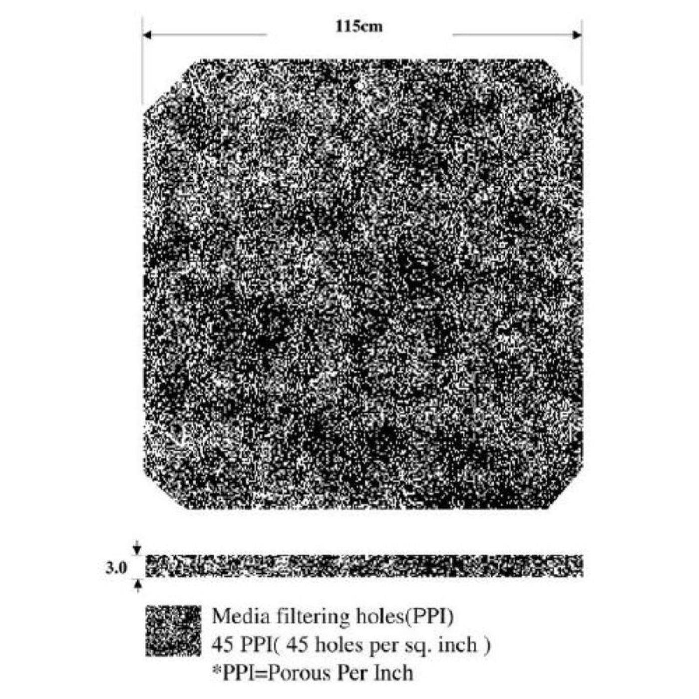 Replacement filter for Fan 120x120mm 45ppi spin-on filter element FE120FI45 Replacement filter for Fan 120x120mm 45ppi spin-on filter element FE120FI45