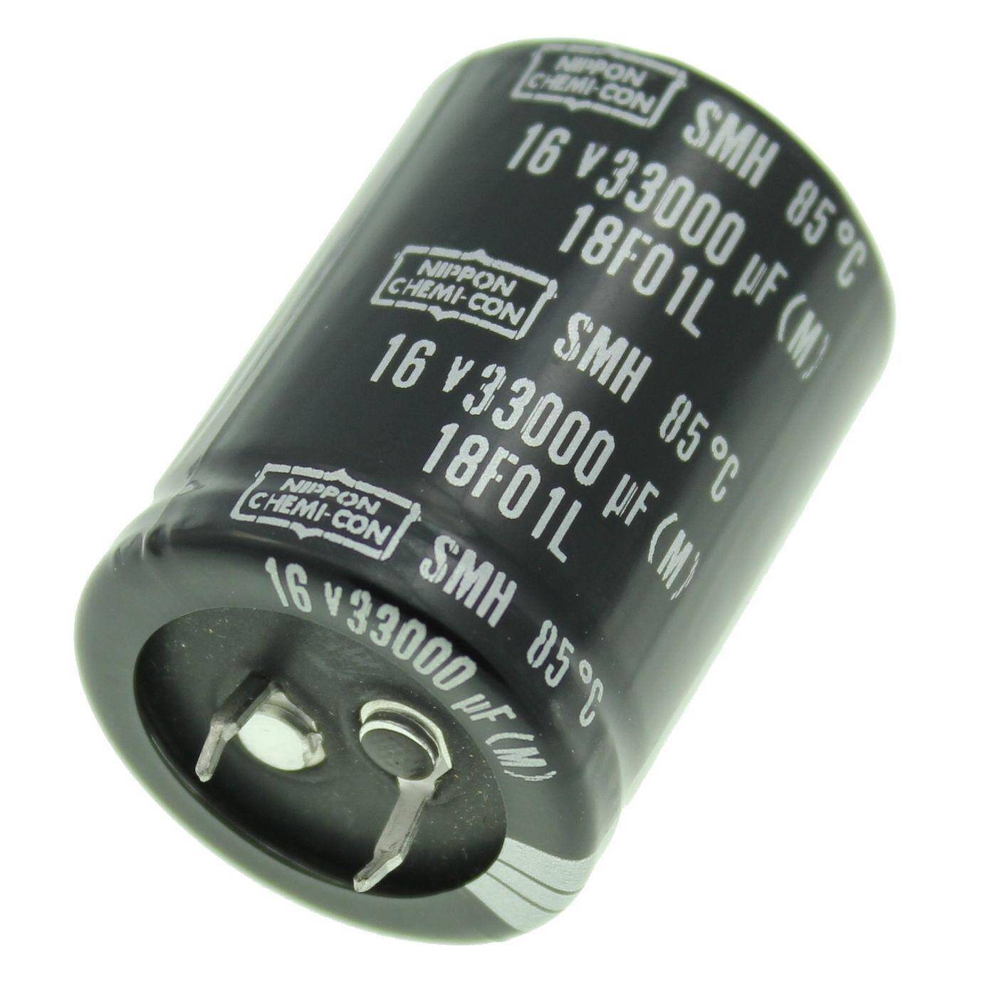 Snap-In Elko Capacitor Radial 33000µF 16V 85°C 30x40mm SMH16VN333M30X40T2 33000uF