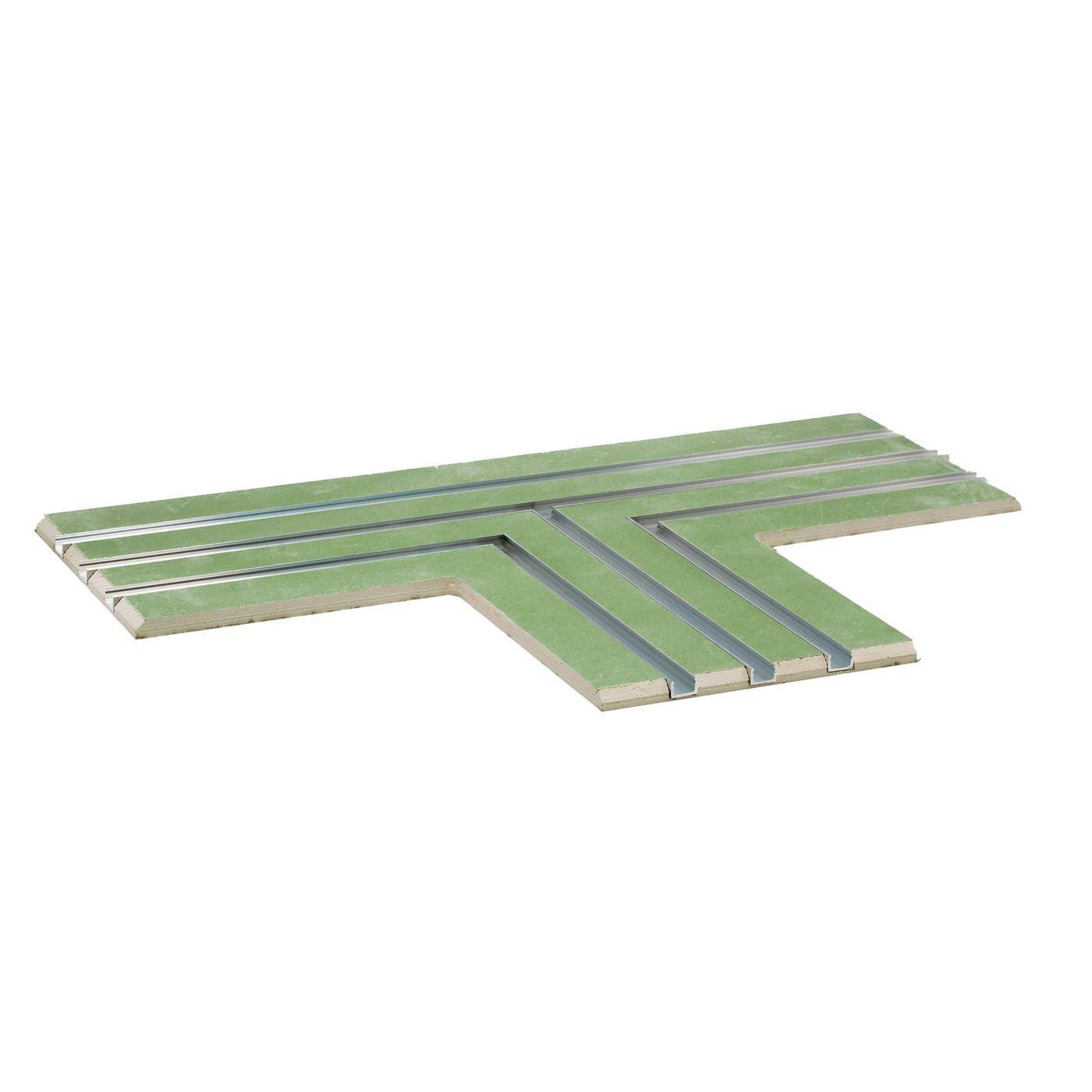 LED Trockenbau Paneel T-Form 3-läufig für 12mm Streifen LED Trockenbau Paneel T-Form 3-läufig für 12mm Streifen