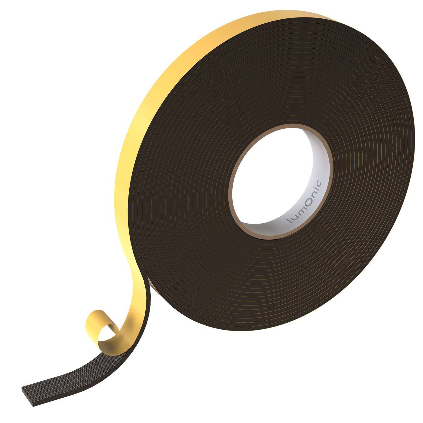 Lumonic 10 m Self-adhesive sealing tape, foam rubber, 20 mm x 3 mm - EVA foam, door seal, window seal, seal against drafts, dampen rattling, decoupling tape, foam tape