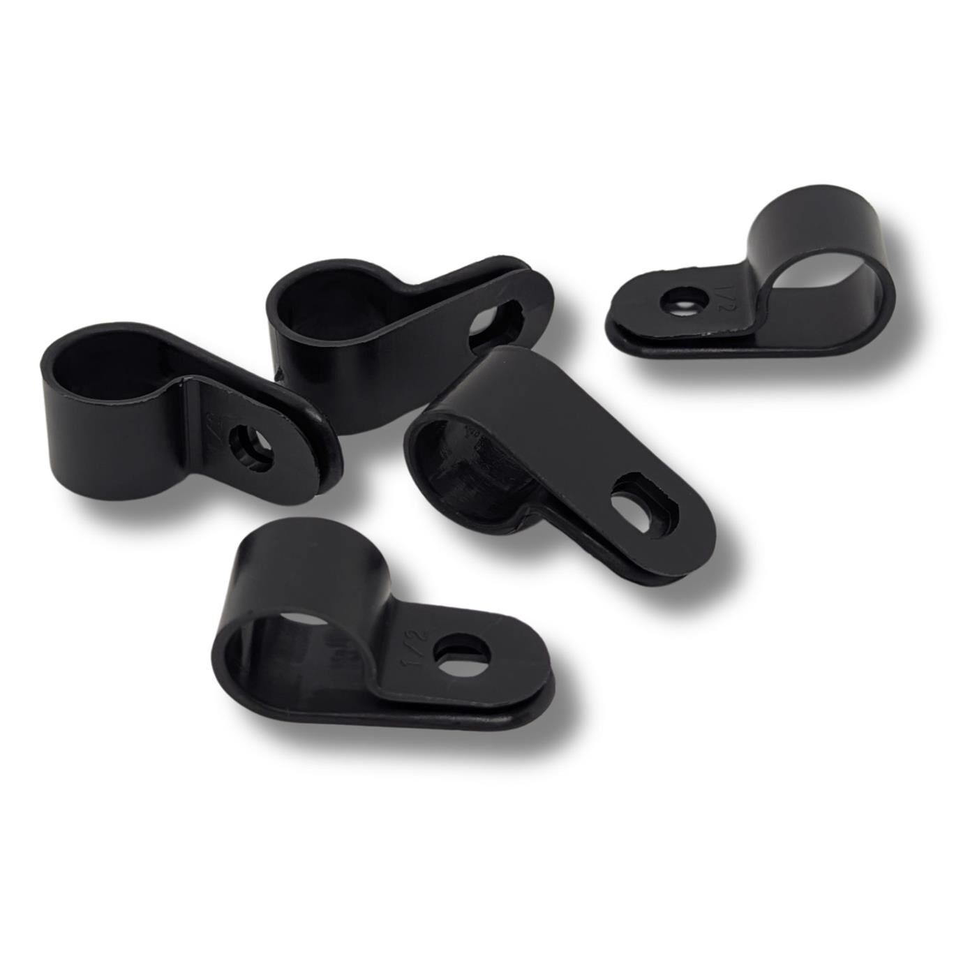 100x P-Clip für Kabel 12mm schwarz Nylon Kabelschelle Kabelhalter Chassisklemmen