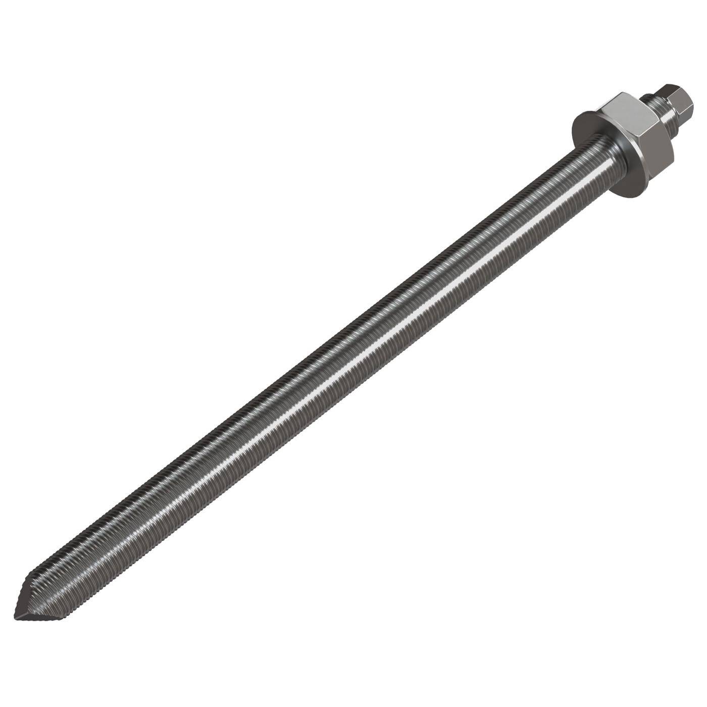 Lumonic Ankerstange M10 x 165 Edelstahl A2 I Zur Verwendung als Keilanker, Metalldübel, Bolzenanker, Blitzdübel I Für verschiedene Arten Durchsteckmontagen