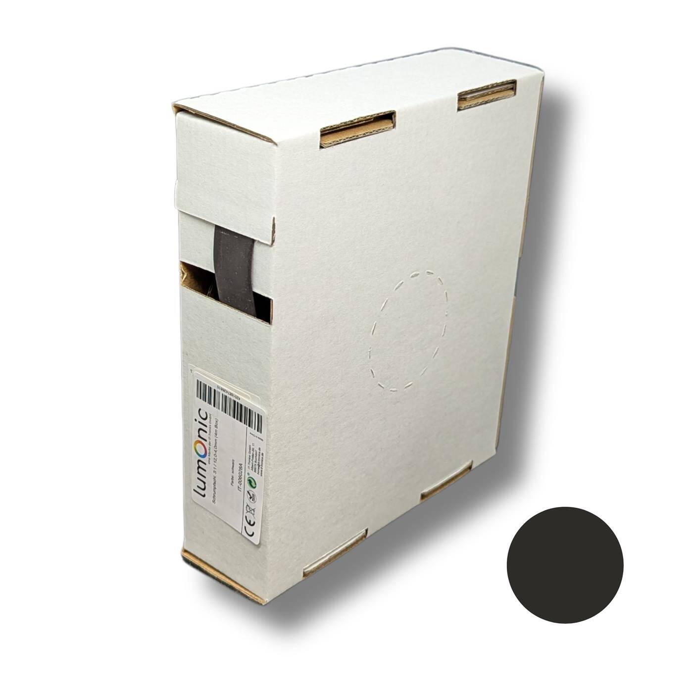 4m Schrumpfschlauch Box 3:1 12 -> 4mm Schwarz Flexibel