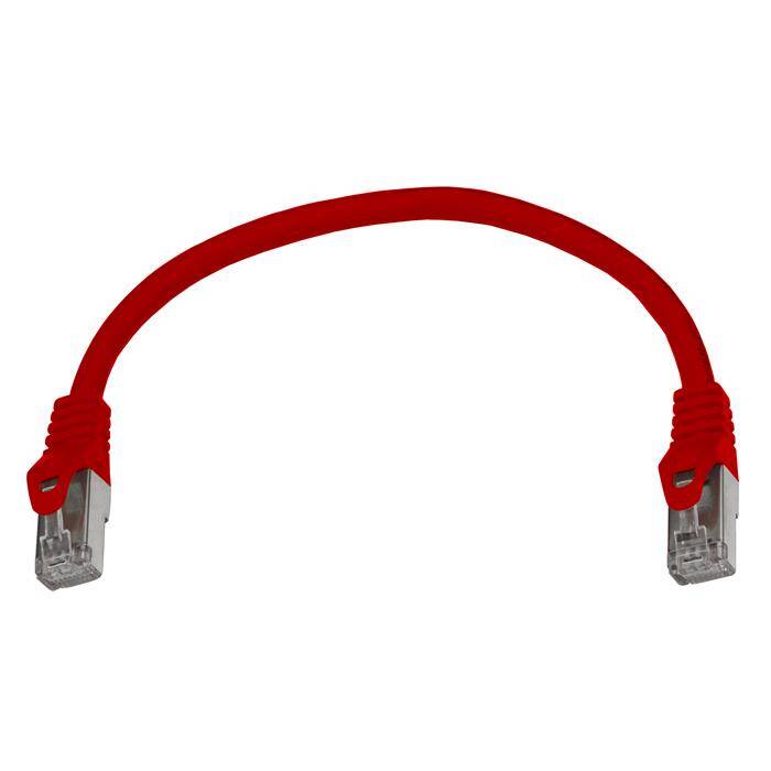 0,25m RJ-45 Netzwerkkabel Patchkabel CAT7 Rot S/FTP Ethernet DSL LAN CAT.7