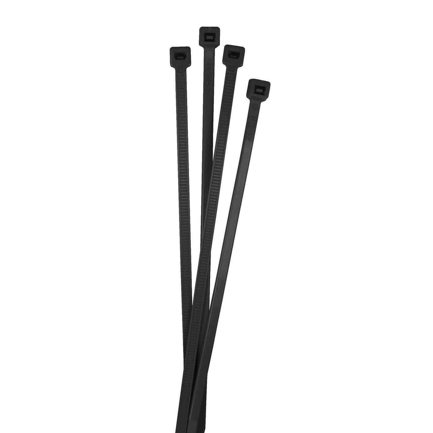 100x Kabelbinder 140 x 3,6mm Schwarz 18,2kg PA6.6 Polyamid Industriequalität