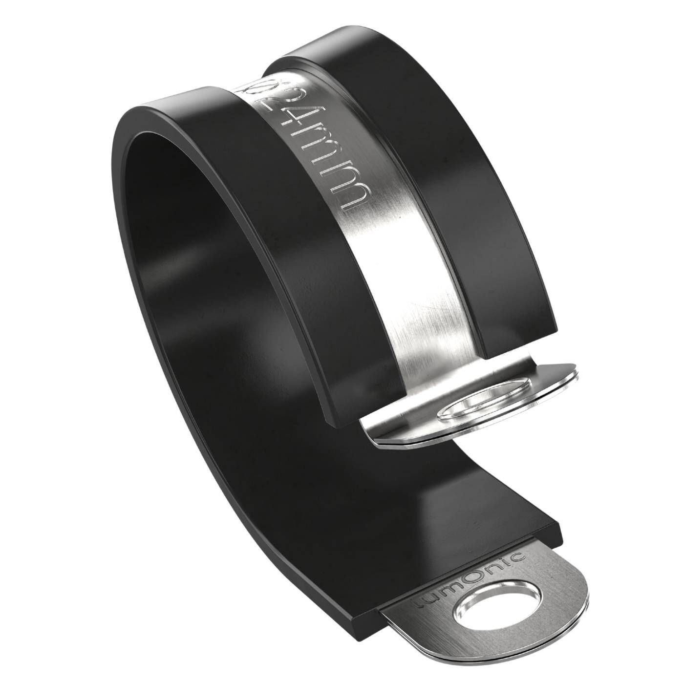 5x P-Clip Leitungsschelle Edelstahl V2A mit Gummi 24mm Rohrschelle Befestigungsschelle