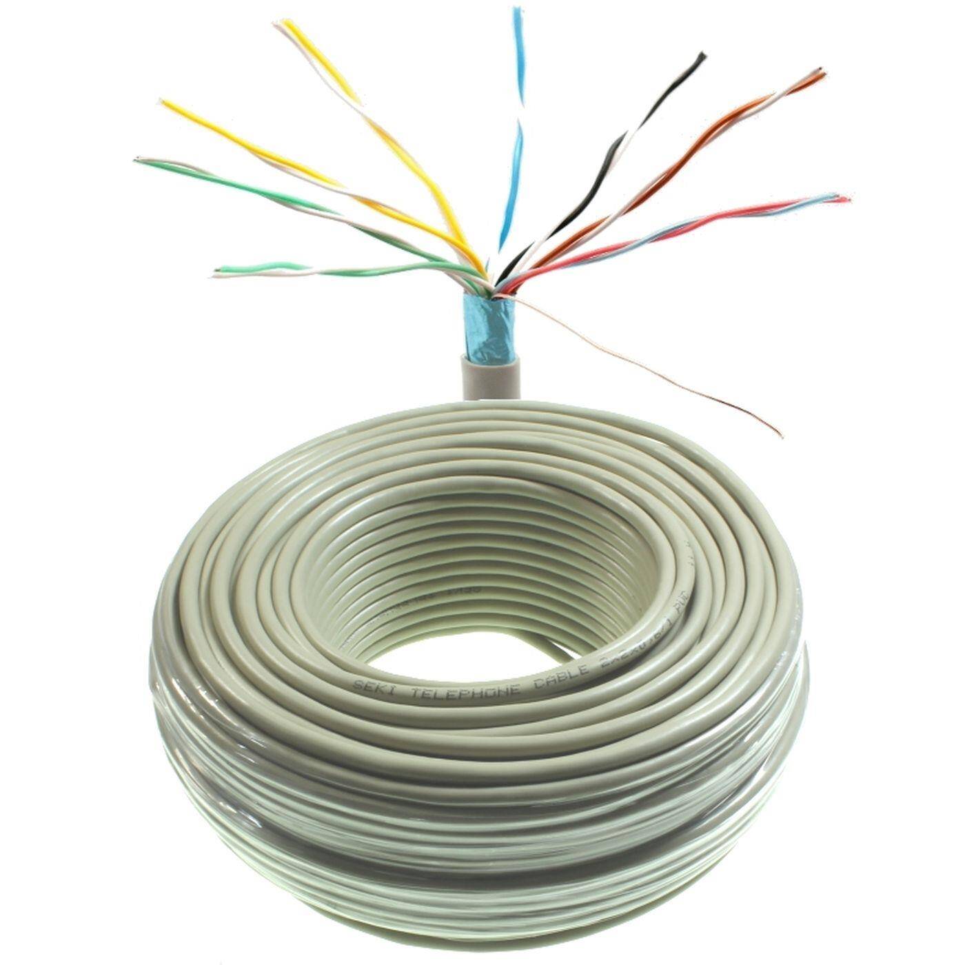 50m Telephone cable 8x2x0,6mm JYSTY 16 Wires ISDN Telecommunication cable Installation Cable J-Y(ST)Y 50m Telephone cable 8x2x0,6mm JYSTY 16 Wires ISDN Telecommunication cable Installation Cable J-Y(ST)Y