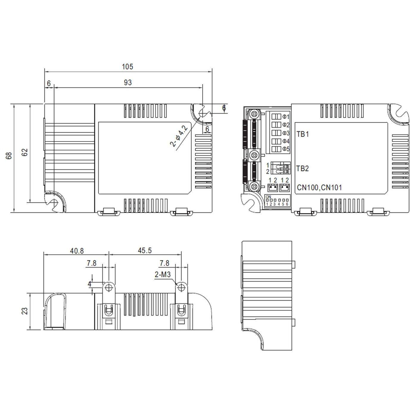 LCM-25DA 25W Dali Dimmbar Konstantstrom LED Netzteil Treiber Trafo 350 500 600 700 900 1050 1400mA