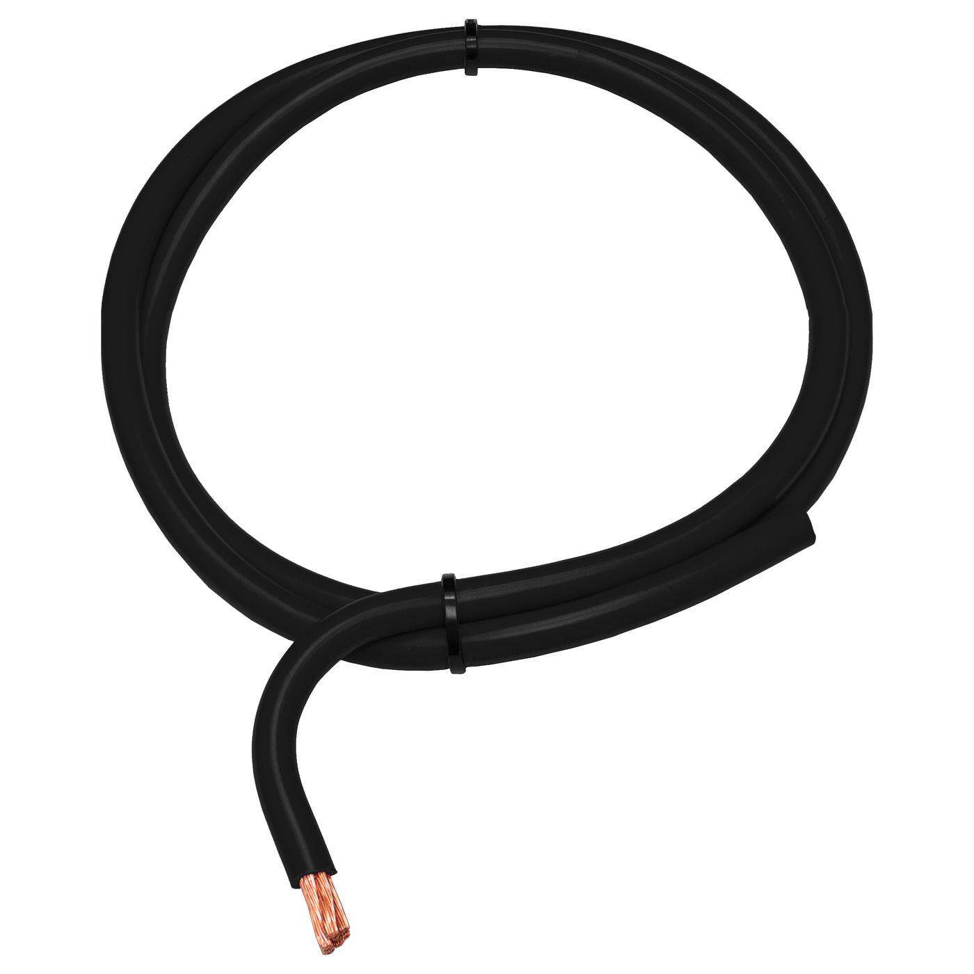 1m FLY Fahrzeugleitung Schwarz 16mm² rund Kabel Litze KFZ Stromkabel