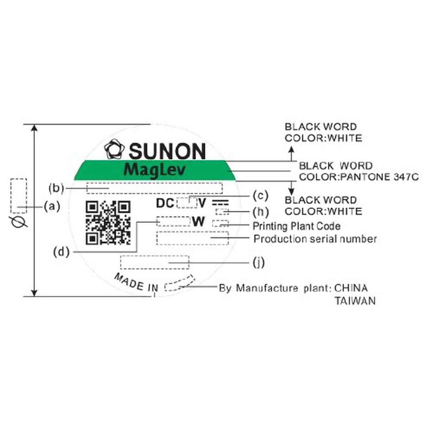 Fan 12V DC 0,48W 40x40x10mm 11,9m³/h 5800U/Min 11,9m³/h Sunon MF40101V21000UA99