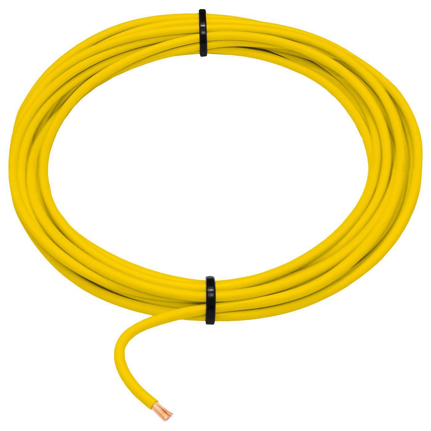 1m FLRY Fahrzeugleitung Gelb 2,5mm² rund Kabel Litze KFZ Stromkabel