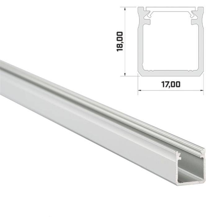 1m LED Profil Y Silber 17x18mm Aluminium Aufbauprofil für 12mm LED Streifen 1m LED Profil Y Silber 17x18mm Aluminium Aufbauprofil für 12mm LED Streifen