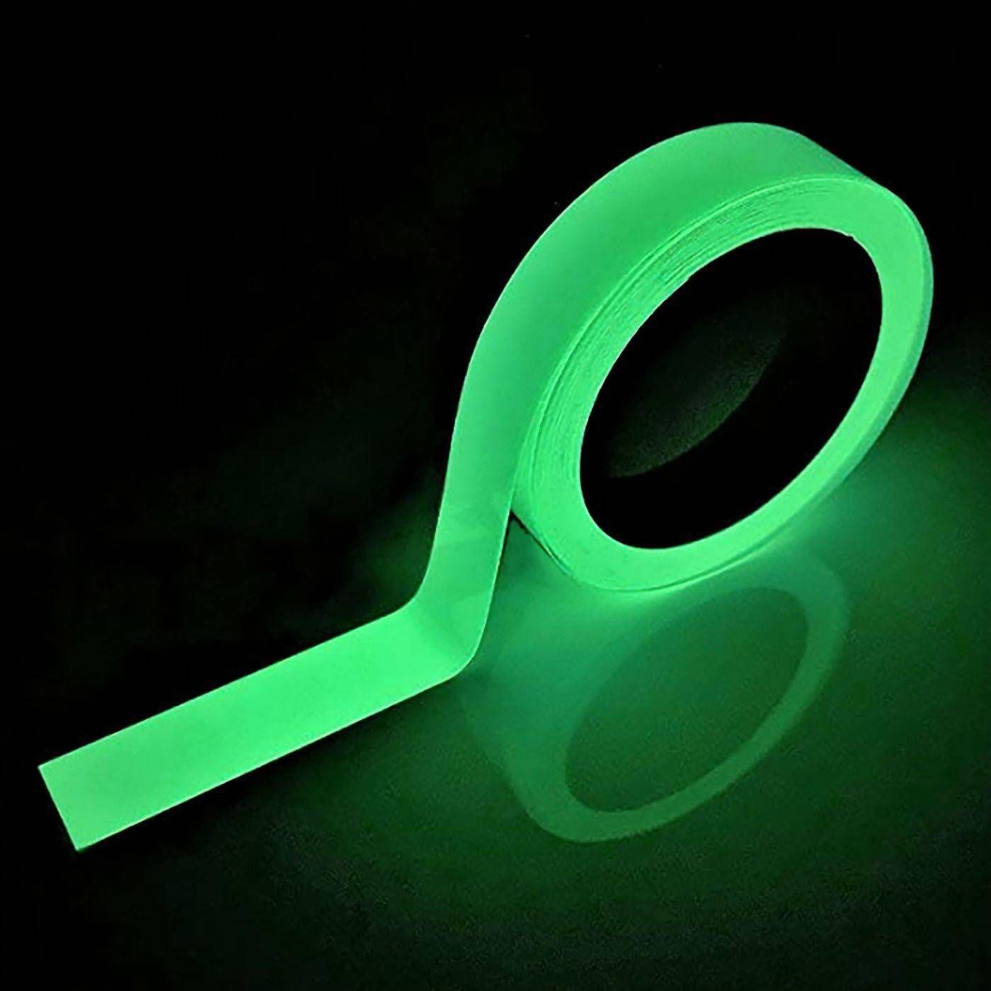 10m fluorescent Adhesive tape 15mm Green luminescent neon Fluorescent film Phosphor marking tape