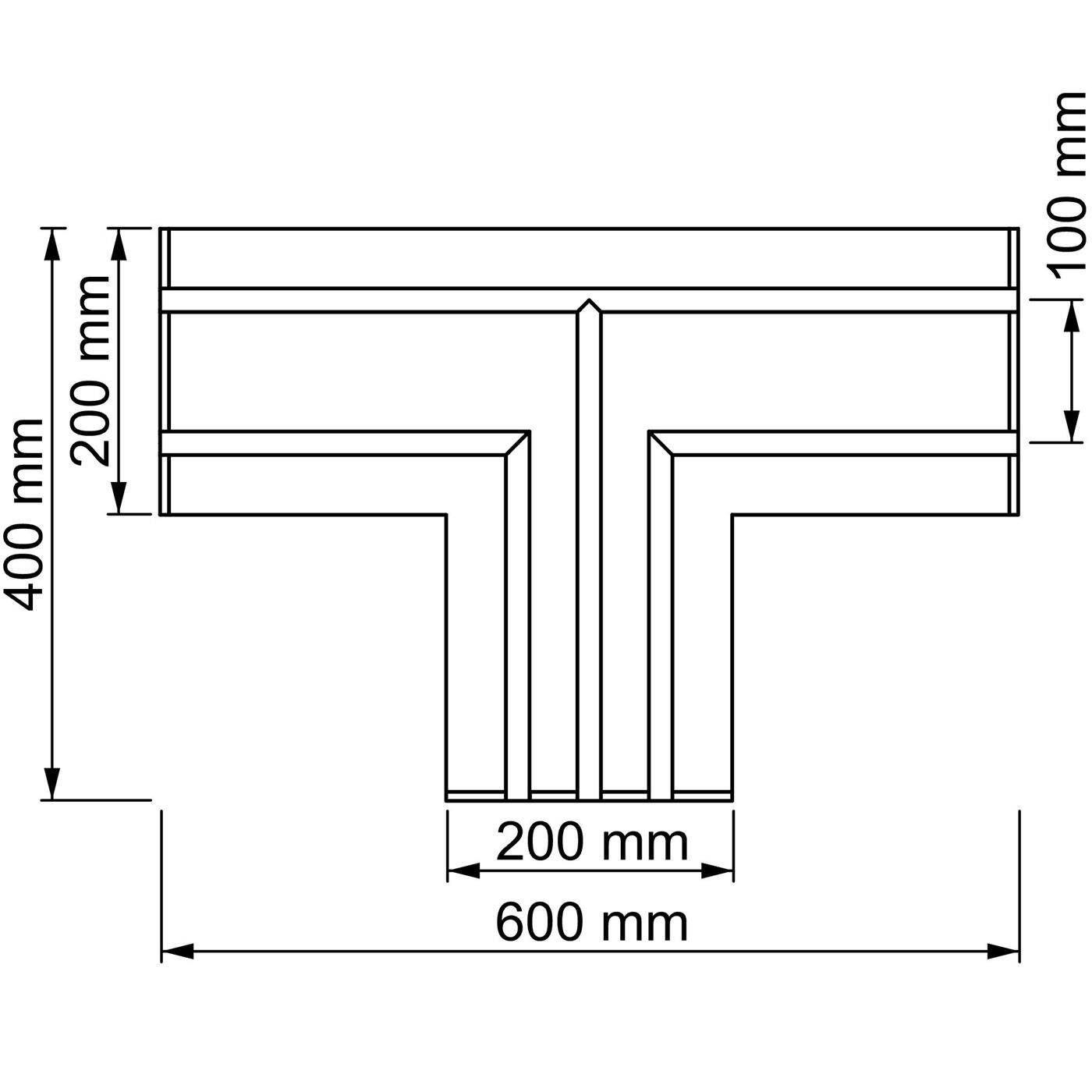 LED Drywall Panel T-Shape 2-3-track for 12mm Strip