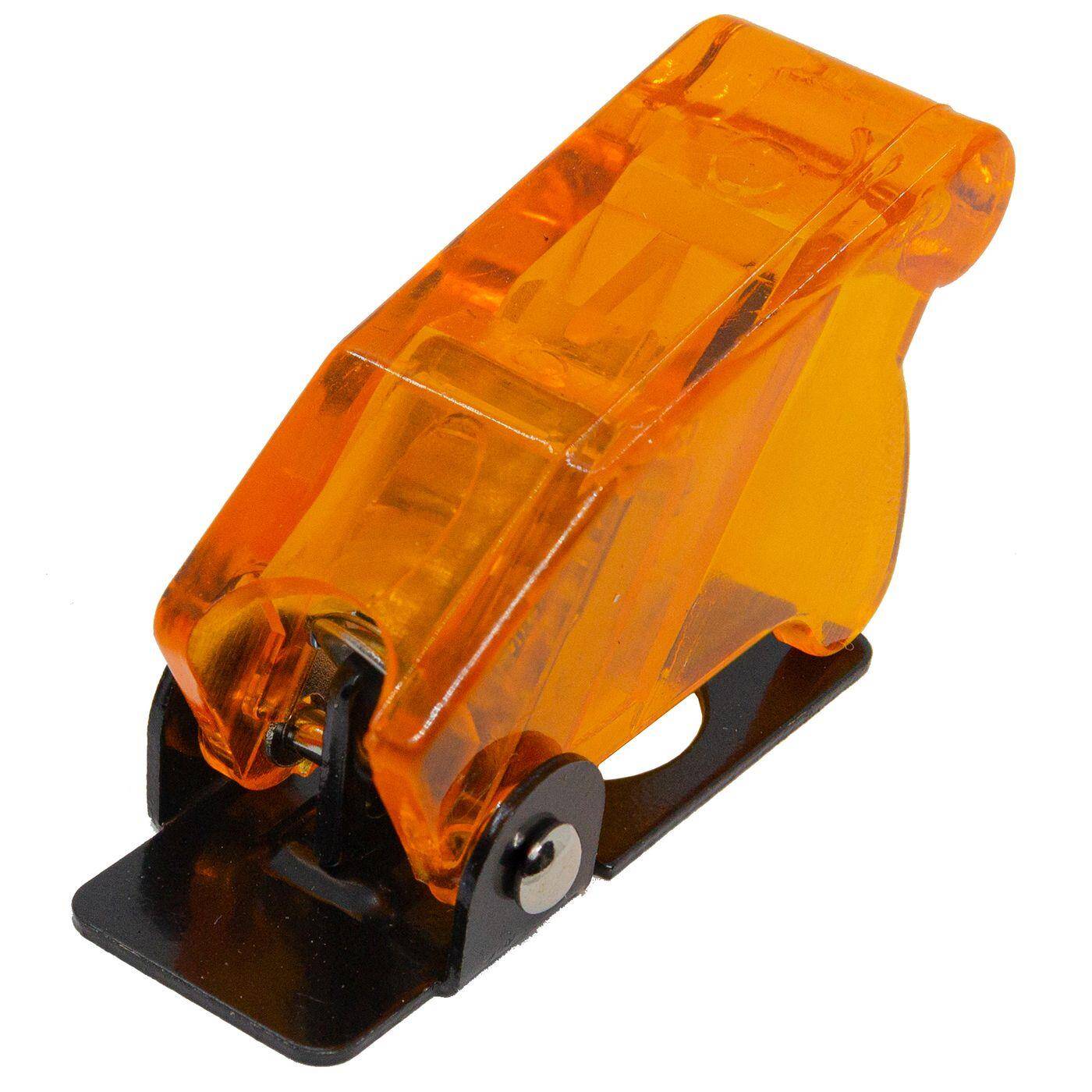 Lumonic Flip-Cover in transparentem orange für Kippschalter mit Durchmesser Ø12mm I Kunststoff Schutz Abdeckung für Kippschalter I Für's Auto und Zuhause