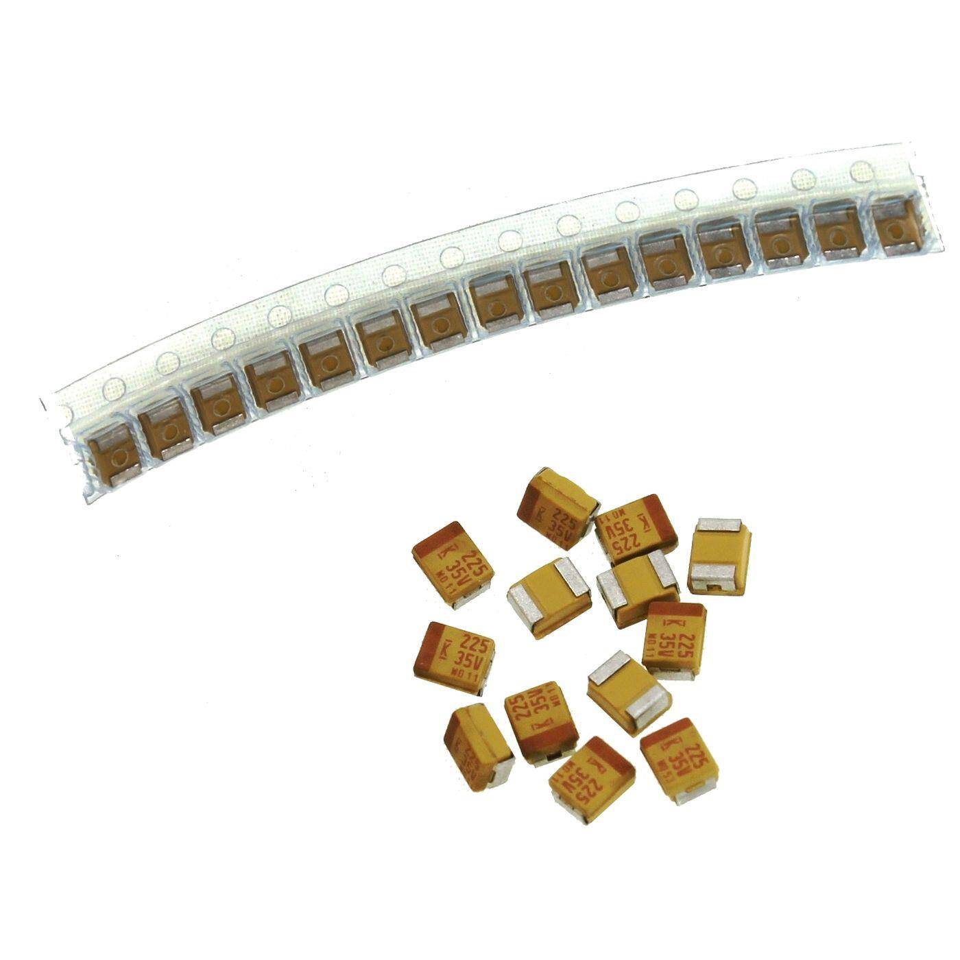 Tantal Kondensator SMD B 2,2µF 35V 125°C 3,5x1,9mm Kemet T491B225K035AT 2,2uF