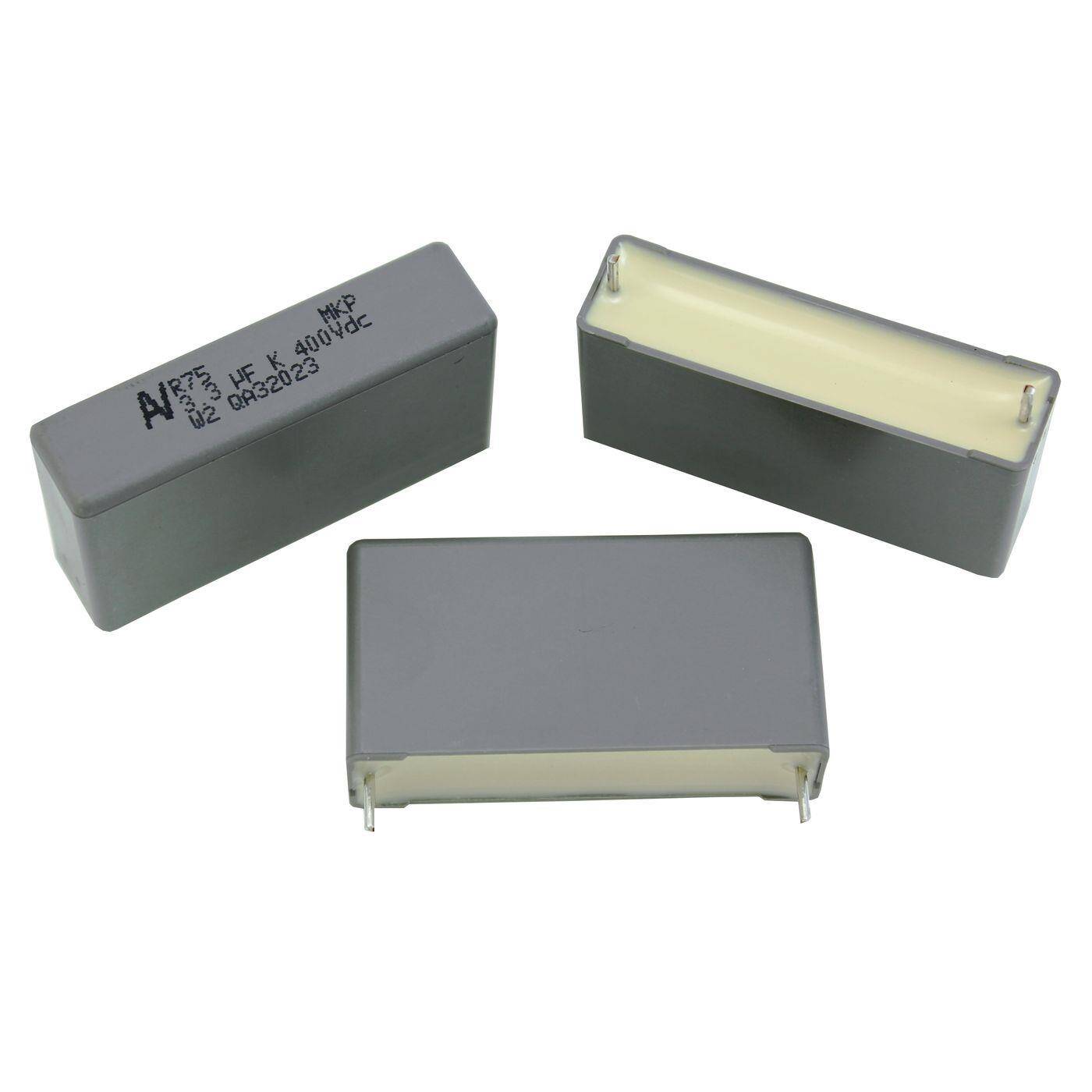 Arcotronics MKP Folien Kondensator | 3,3µF 400V DC I 2-Pin Anschluss I 2-Pin I 3,3uF, 3300nF I Kondensator für Frequenzweichen von Lautsprechern oder zur Entstörung von elektrischen Geräten