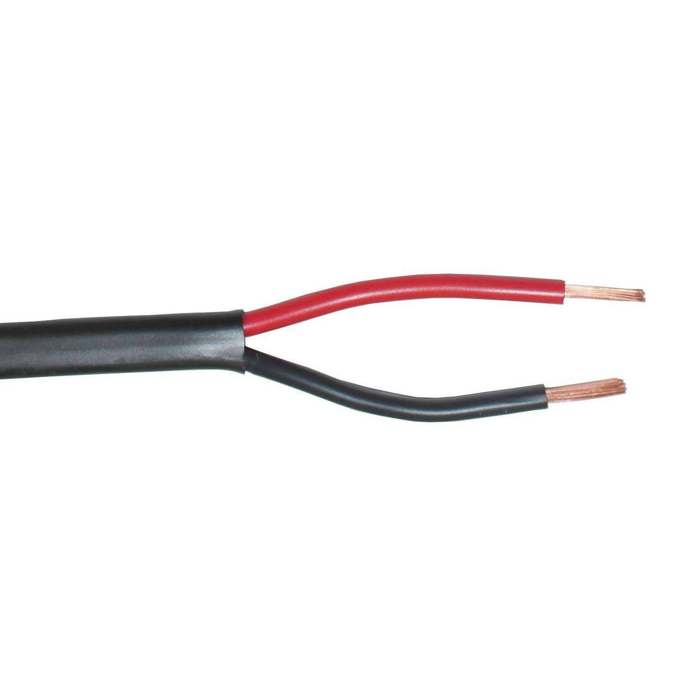 Lumonic 1m FLYY-fl Vehicle cable 2x1mm² black | 2-wire | Trailer cable | Multi-core, flat automotive cable | Oil and fuel-resistant, flame-retardant | Low voltage