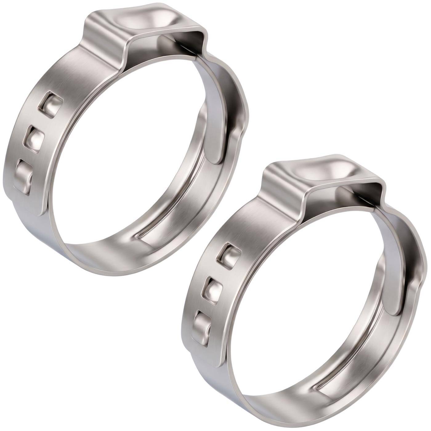 Lumonic I 2x 1-Ohr-Schelle 6,5-7,5mm I V2A Edelstahl I Einohrschelle I Schlauchschelle I für Druckluft, Rohrsysteme, Garten, KFZ