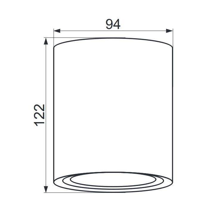 LED Surface mount frame Round 94x125mm Black Aluminium Swivelling Spot GU10 MR16 LED Surface mount frame Round 94x125mm Black Aluminium Swivelling Spot GU10 MR16