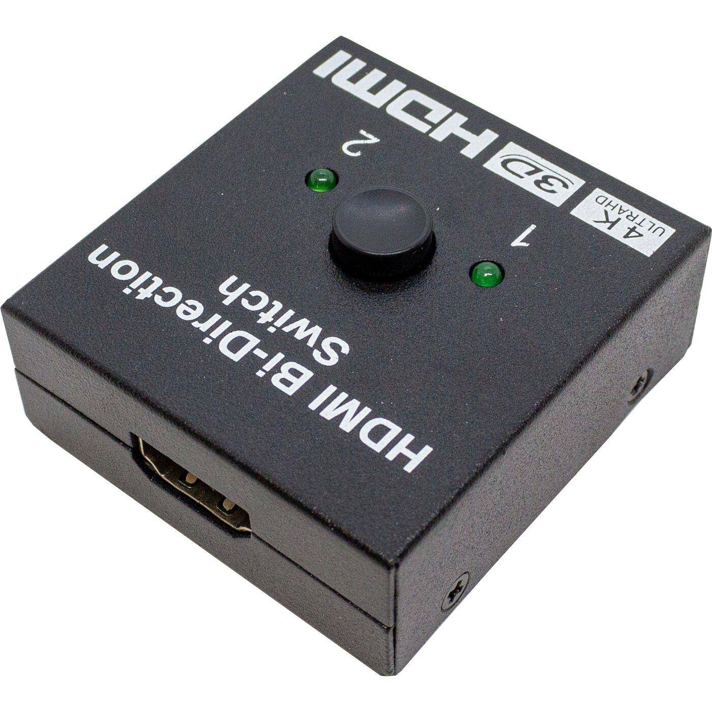 Lumonic HDMI Umschalter Adapter Full HD I HDMI - 2x HDMI Adapter mit vergoldeten Kontakt I Bidirektional - funktioniert in beiden Richtungen geeignet für Handys Kameras Tablets