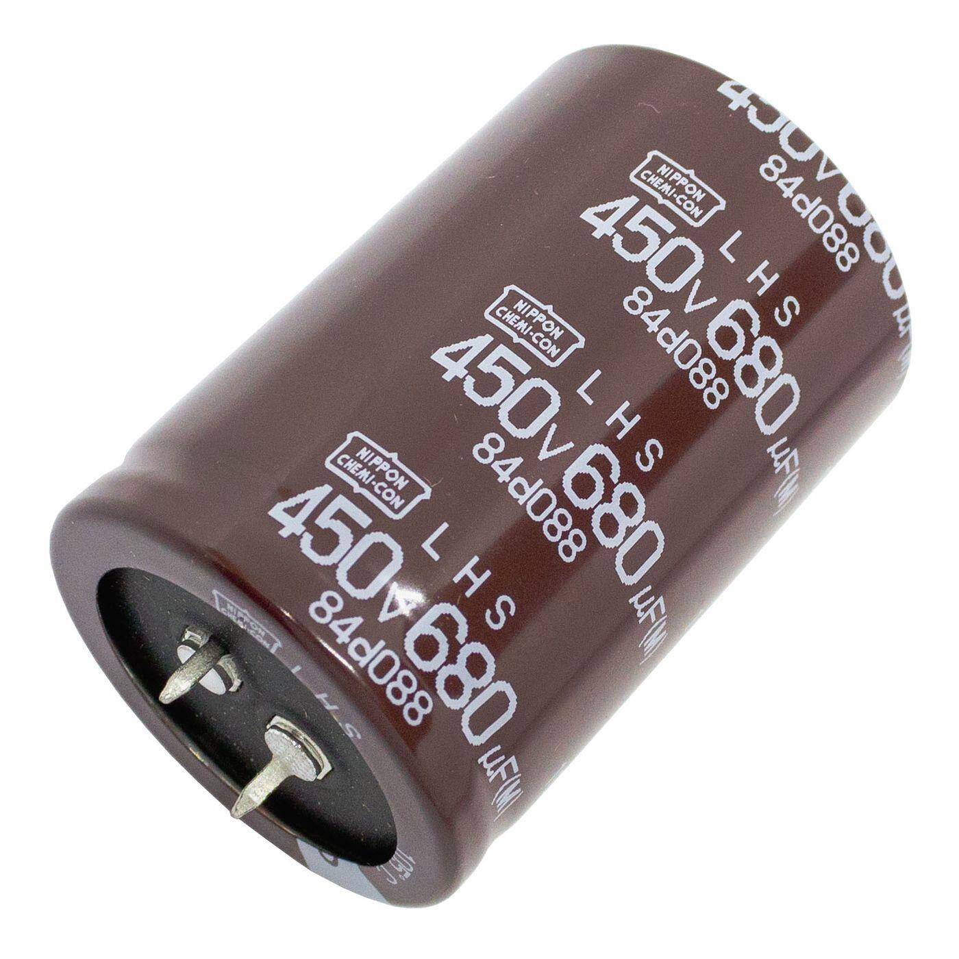 Snap-In Elko Kondensator 680µF 450V | Elektrolytkondensator bis zu einer Temperatur von 105°C | 35x50mm | 680uF ELHS451VSN681MA50S UCC