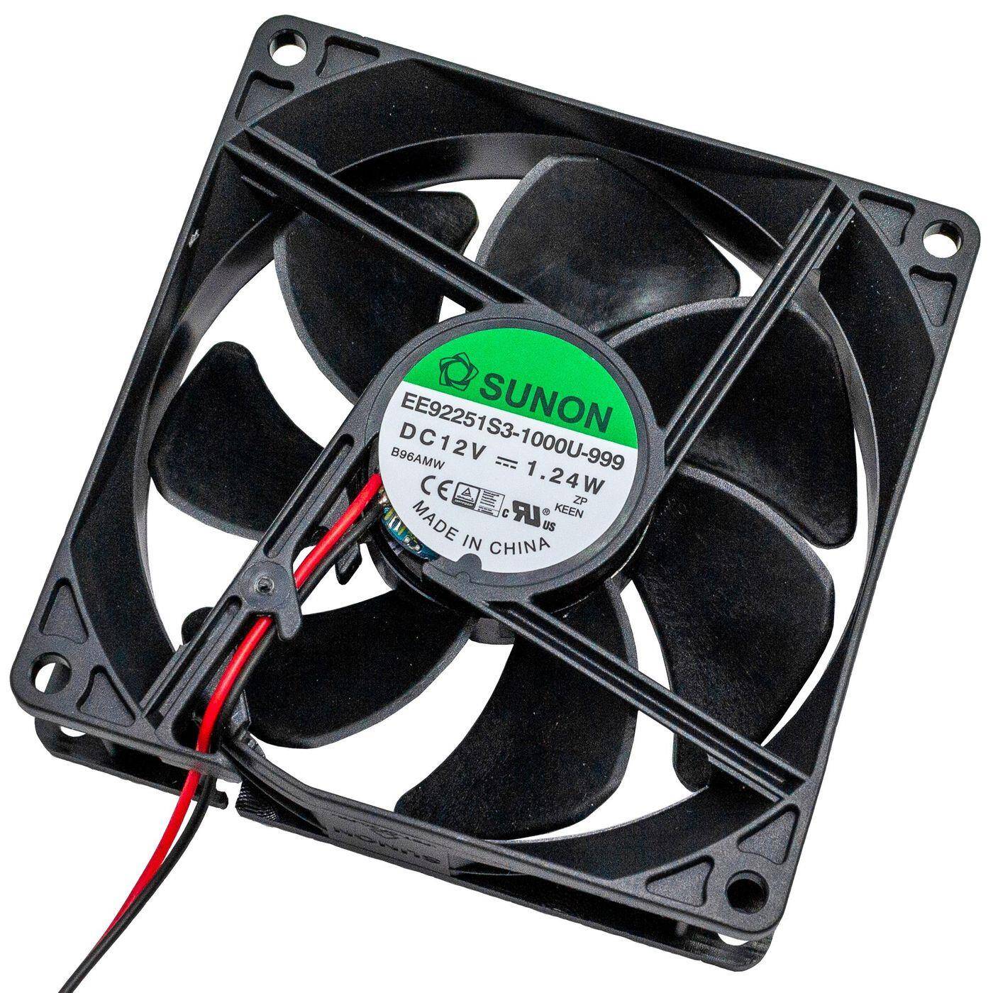 Lüfter 12V DC 1,24W 92x92x25mm 67,1m³/h 2400U/Min 67,1m³/h Sunon EE92251S31000U999