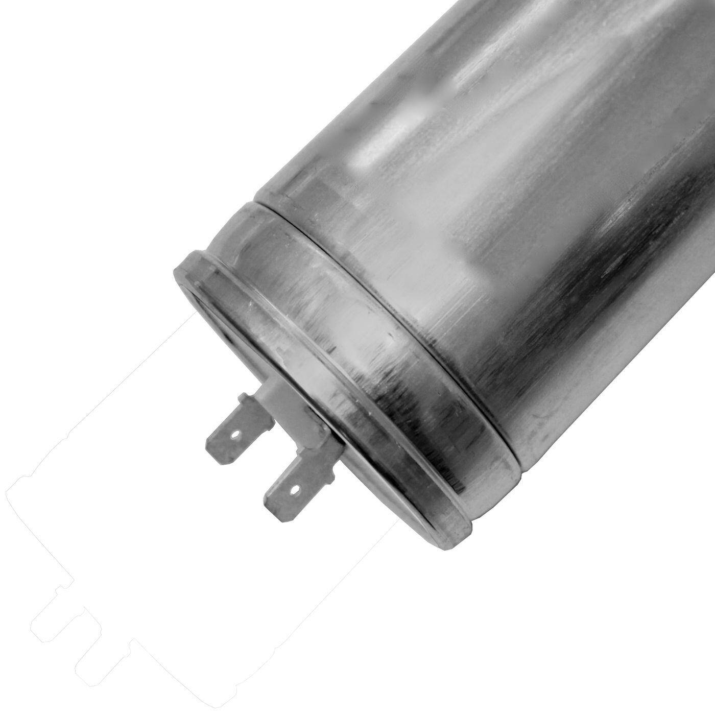 Lumonic Anlaufkondensator Hydra MKP-500 70-A inkl. Stecker 6,3x0,8mm | Motorkondensator 70µF 420V 60x123mm I Kondensator mit hochwertigem Metallgehäuse