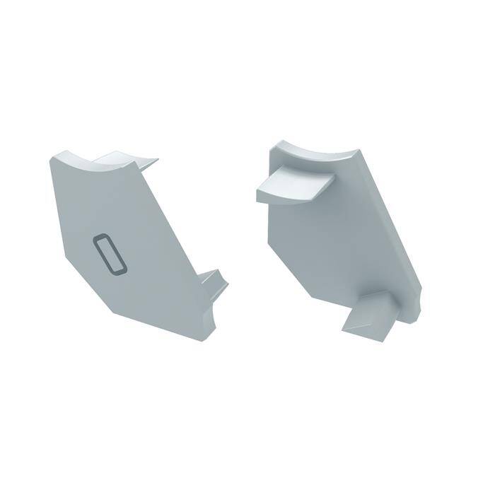 Endkappe für Lumonic Typ H (rechts) LED Profile Halter Kunststoff Weiß
