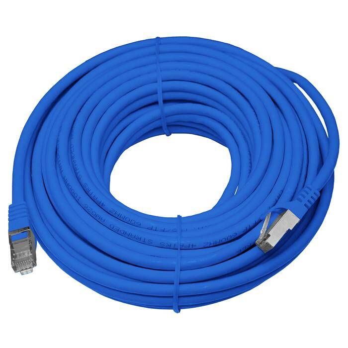20m RJ-45 Netzwerkkabel Patchkabel CAT7 Blau S/FTP Ethernet DSL LAN CAT.7